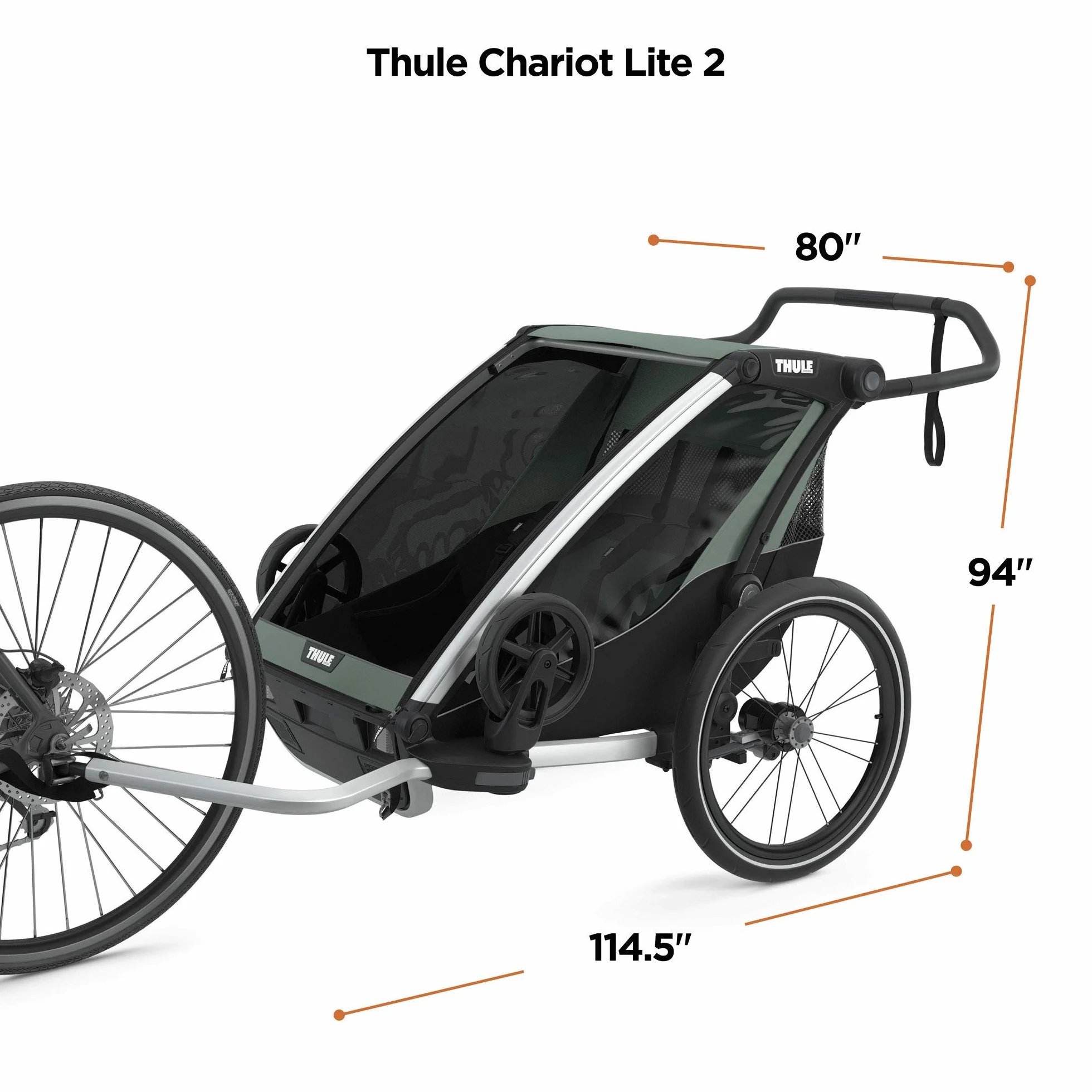 THULE Chariot Lite Single przyczepka rowerowa Agave