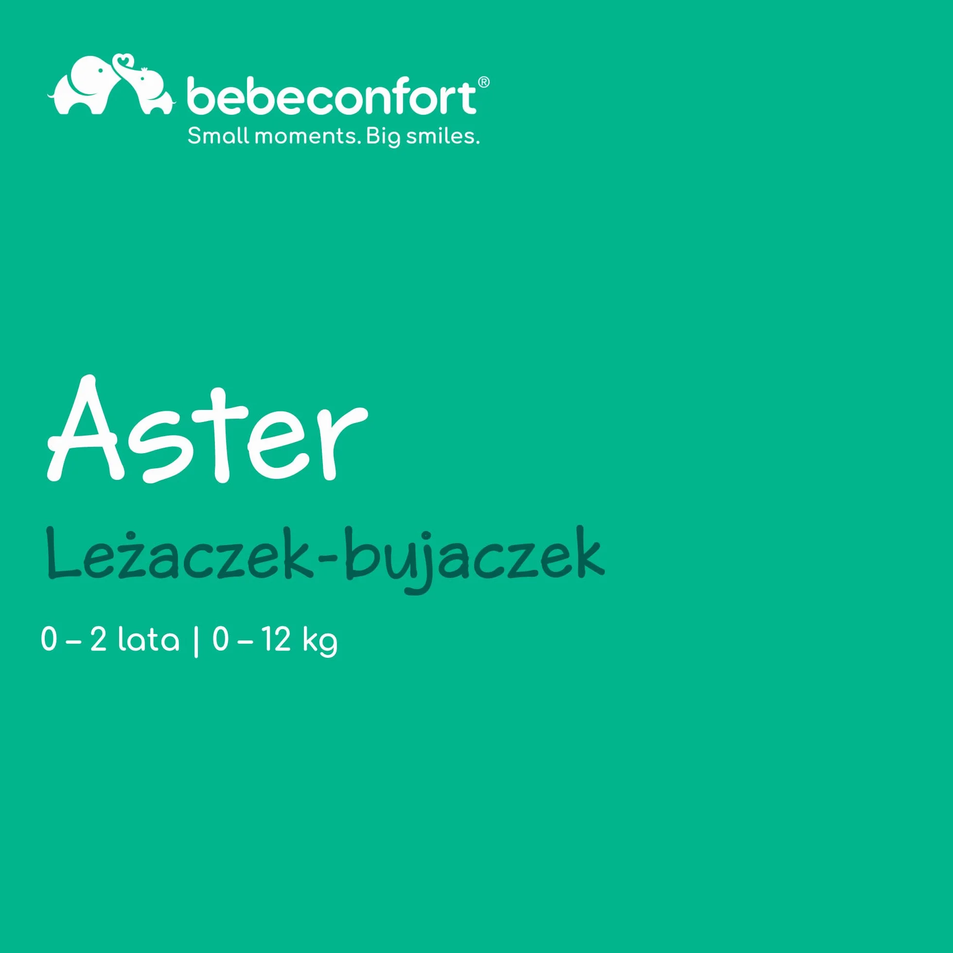 Bebeconfort Aster, bujaczek dla niemowląt, 0–2 lata, lekki (2,7 kg), składany na płasko, regulowane oparcie, pałąk z zabawkami, uprząż 3-punktowa, tryb stacjonarny, Tinted Graphite