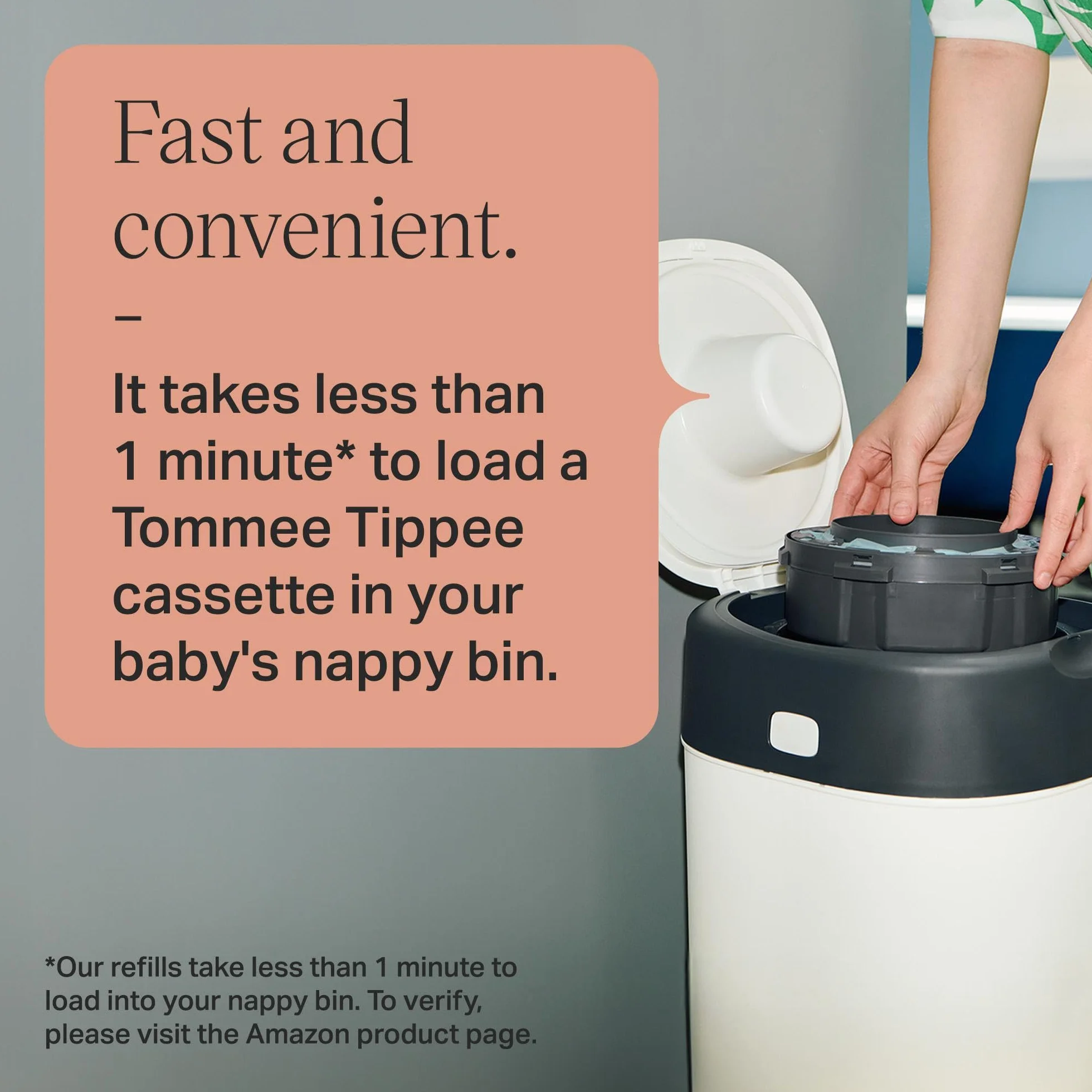 Tommee Tippee Twist and Click Advanced Nappy Disposal Sangenic Tec Refills, Pack of 6 - (Compatible with Sangenic Tec, Twist and Click Bins)