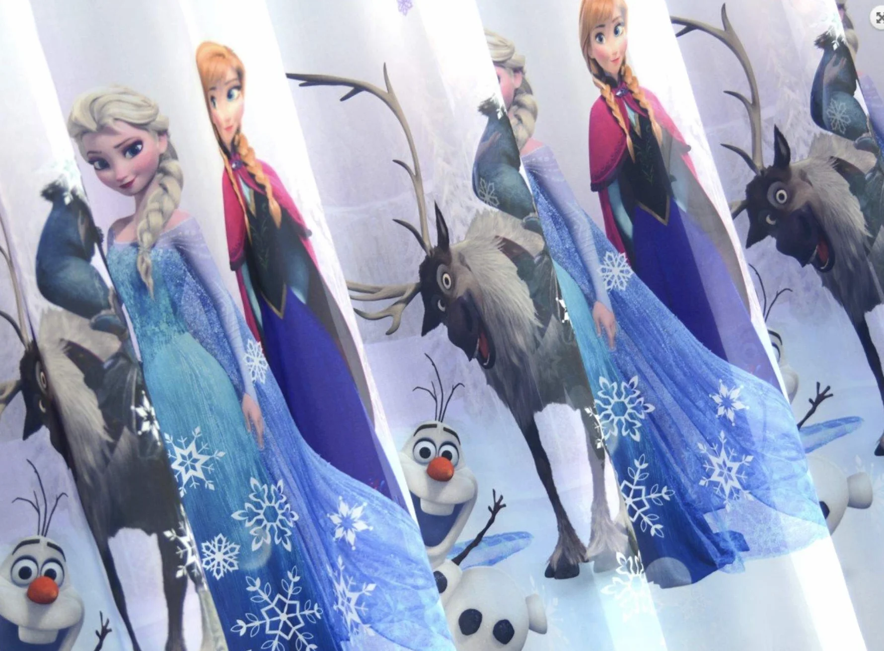 Firanki Królowa Lodu Kraina Lodu 225 cm Szerokość x 150 cm Długość Zasłona do pokoju dziecięcego Disney EISONIGIN