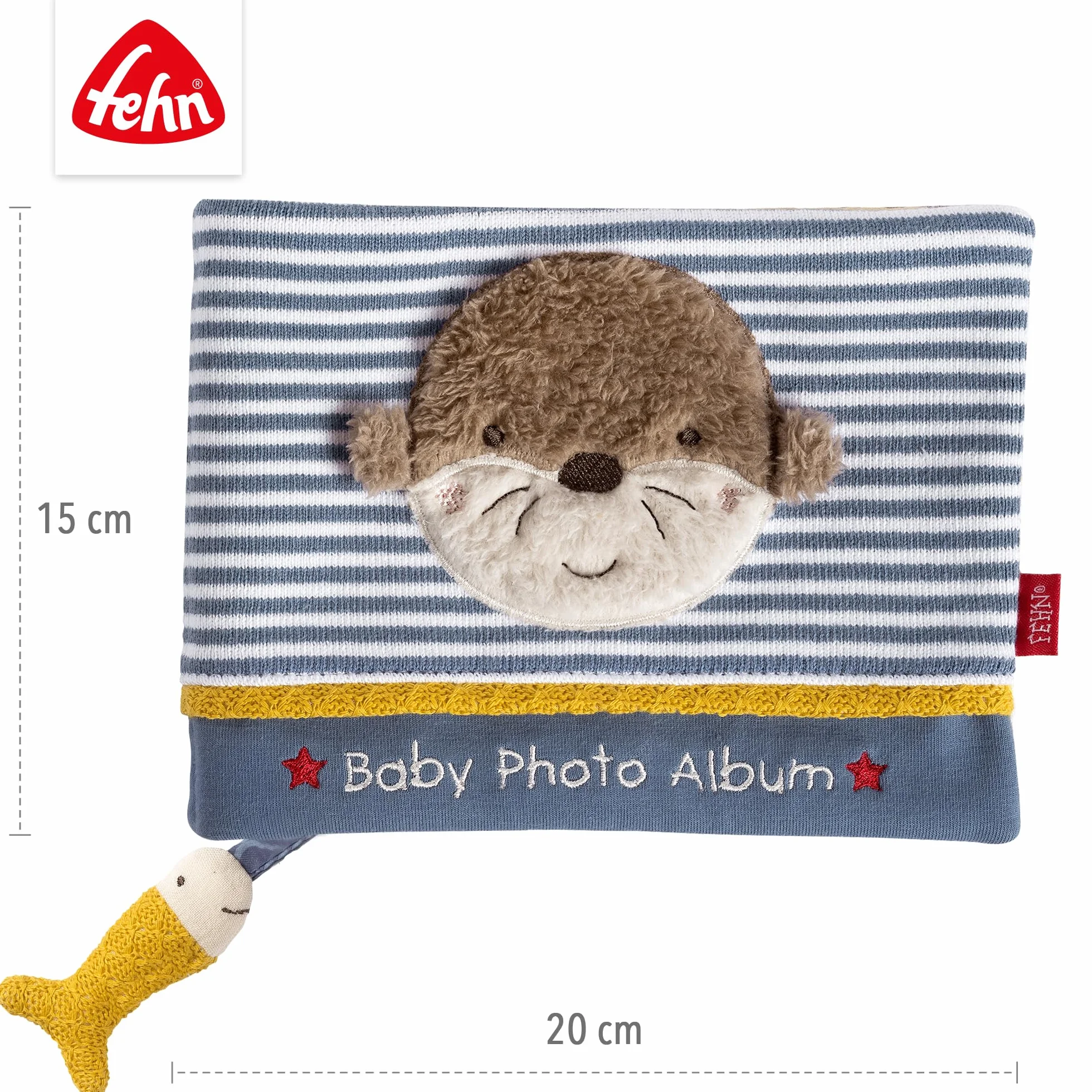 Fehn album fotograficzny Wydra – odkryj, badaj, poczuj się: z albumem fotograficznym z materiału można w zabawny sposób zapamiętać twarze i nauczyć się imion, dla niemowląt i małych dzieci od 0+ miesięcy