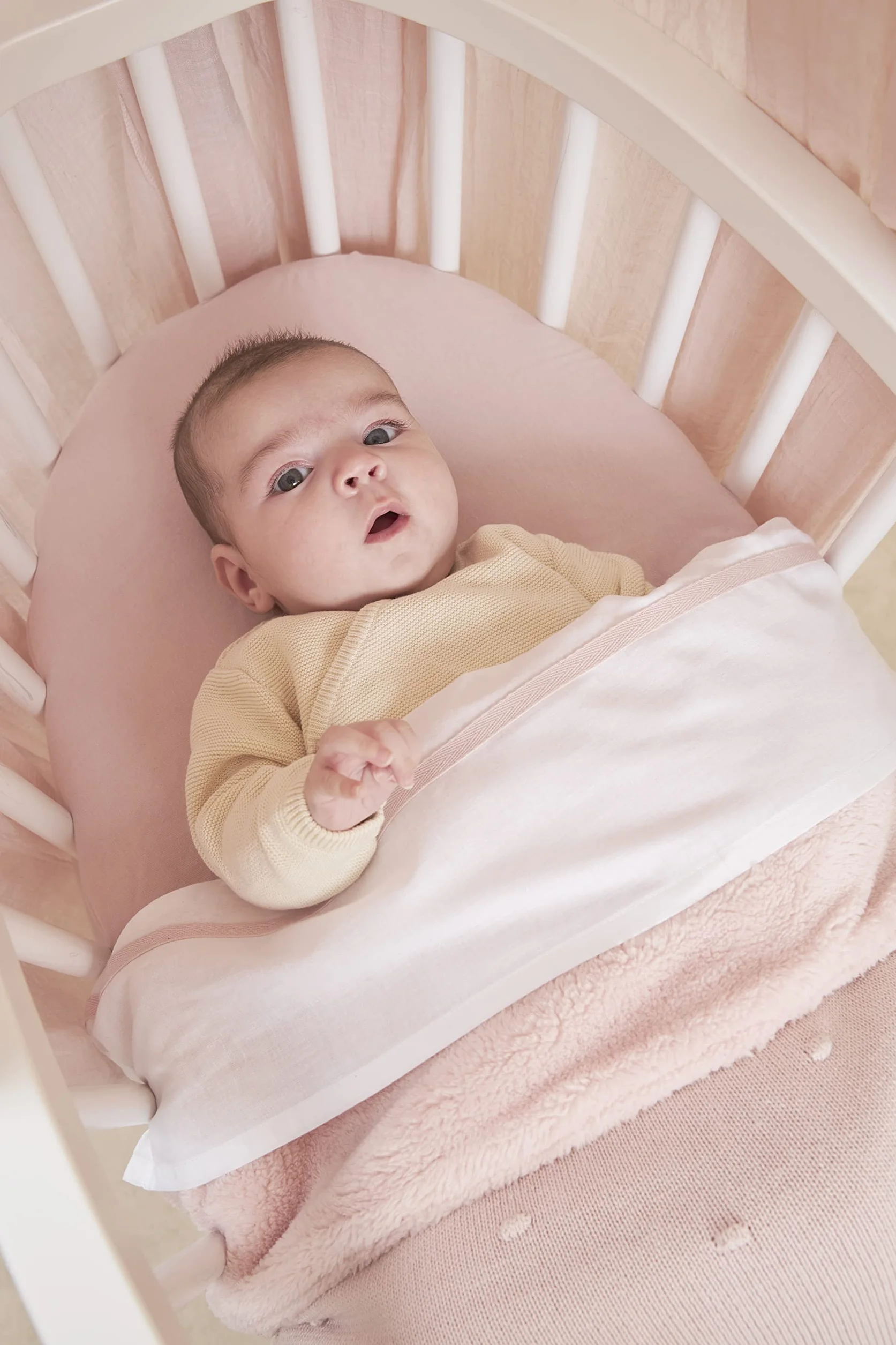Meyco Baby Prześcieradło do Kołyski 40x80/90 cm Bawełna Miękki Dżersej Soft Pink