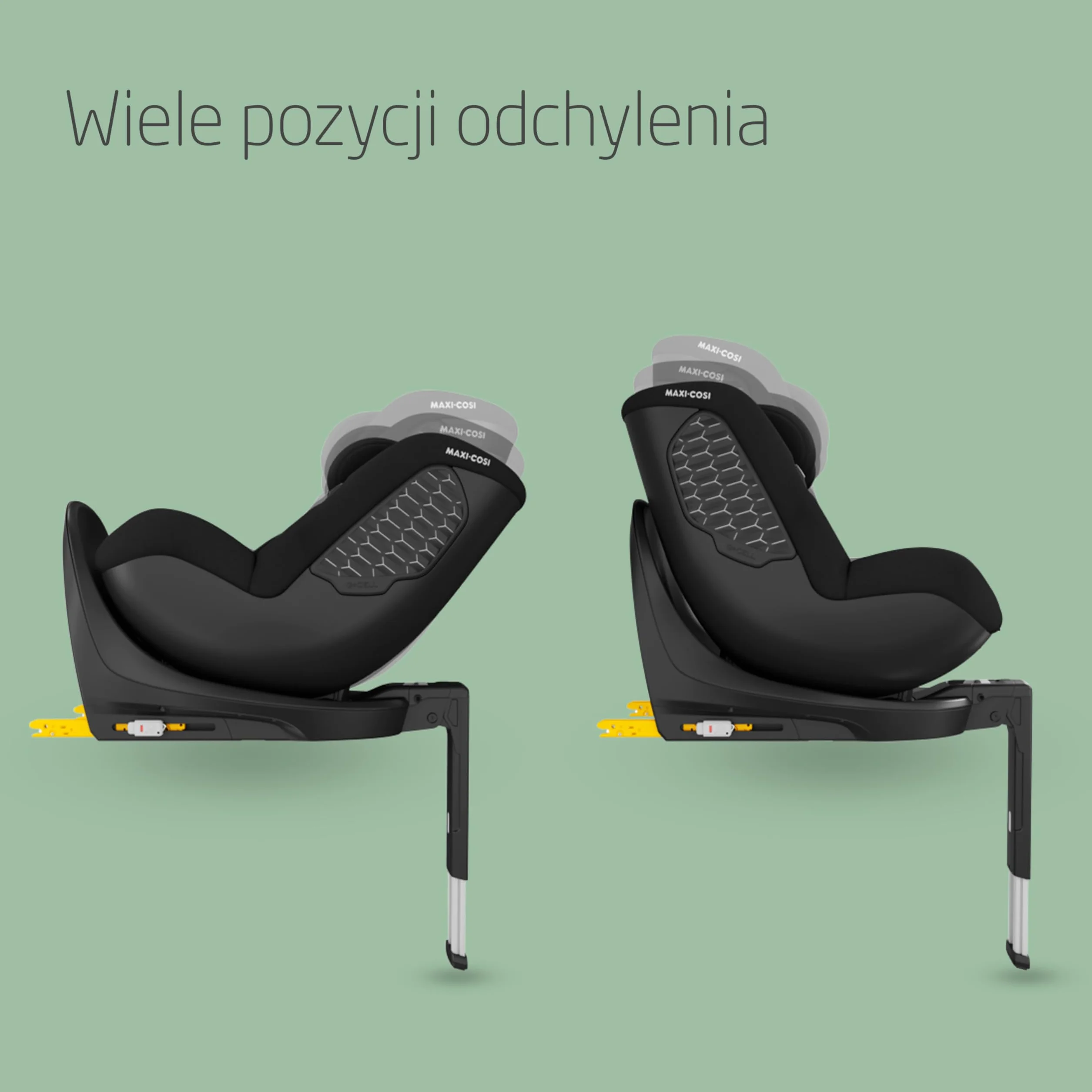 Maxi-Cosi Mica 360 S Comfort, Tkaniny przepuszczające powietrze, Fotelik samochodowy obrotowy 360, 0–4 lata (40–105 cm), Obracanie FlexiSpin, 5 pozycji odchylenia, Ochrony G-CELL, Authentic Black