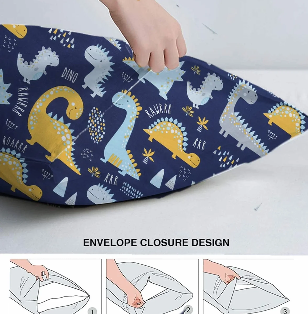Poszewka na poduszkę dla dzieci 40 x 60 cm – 2 szt. bawełna organiczna – poszewki na poduszki do wózka dziecięcego – poszewka na poduszkę z zapięciem kopertowym