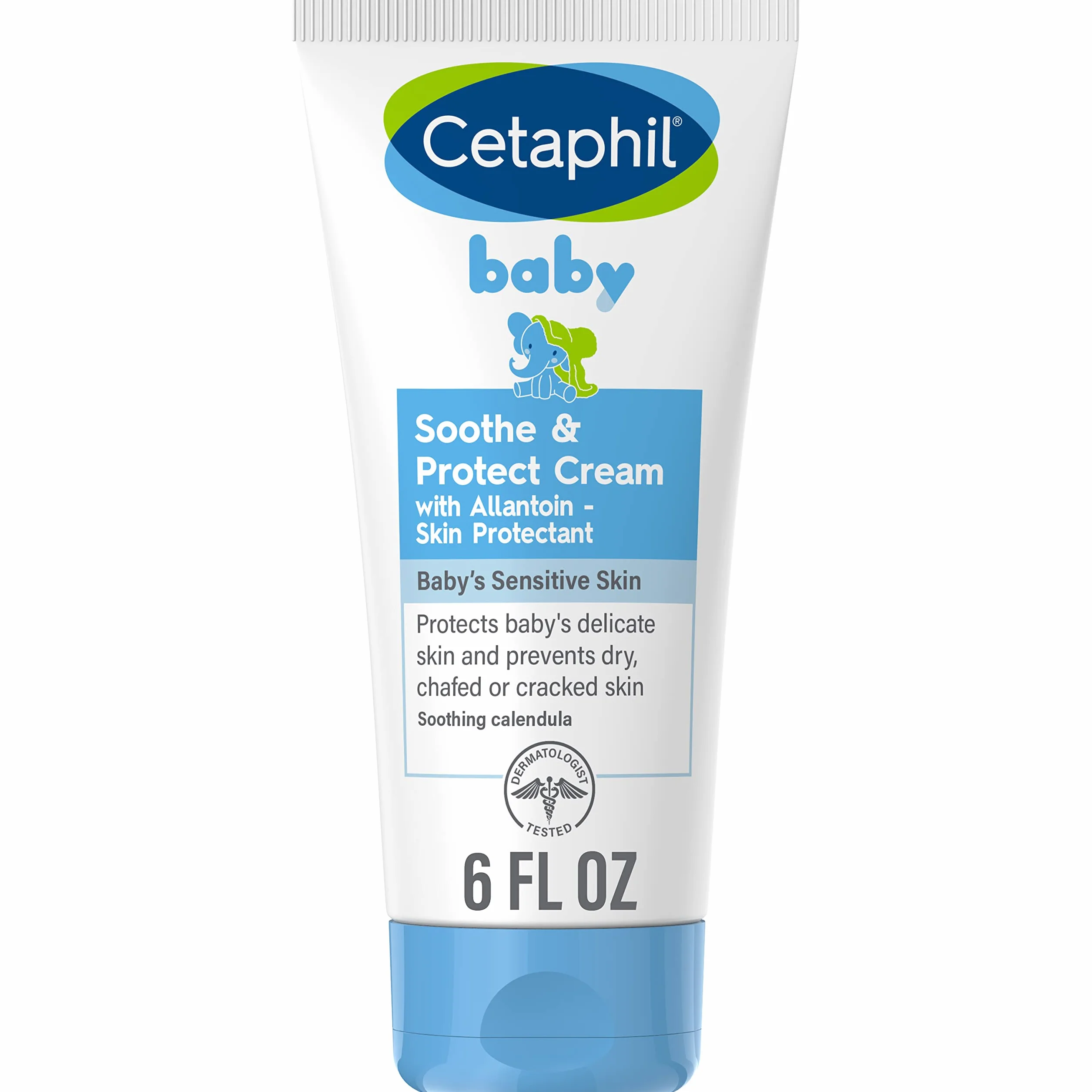 Cetaphil Baby Soothe & Protect Cream z alantoinową ochroną skóry, 6 uncji, krem nawilżający dla dzieci, 24h