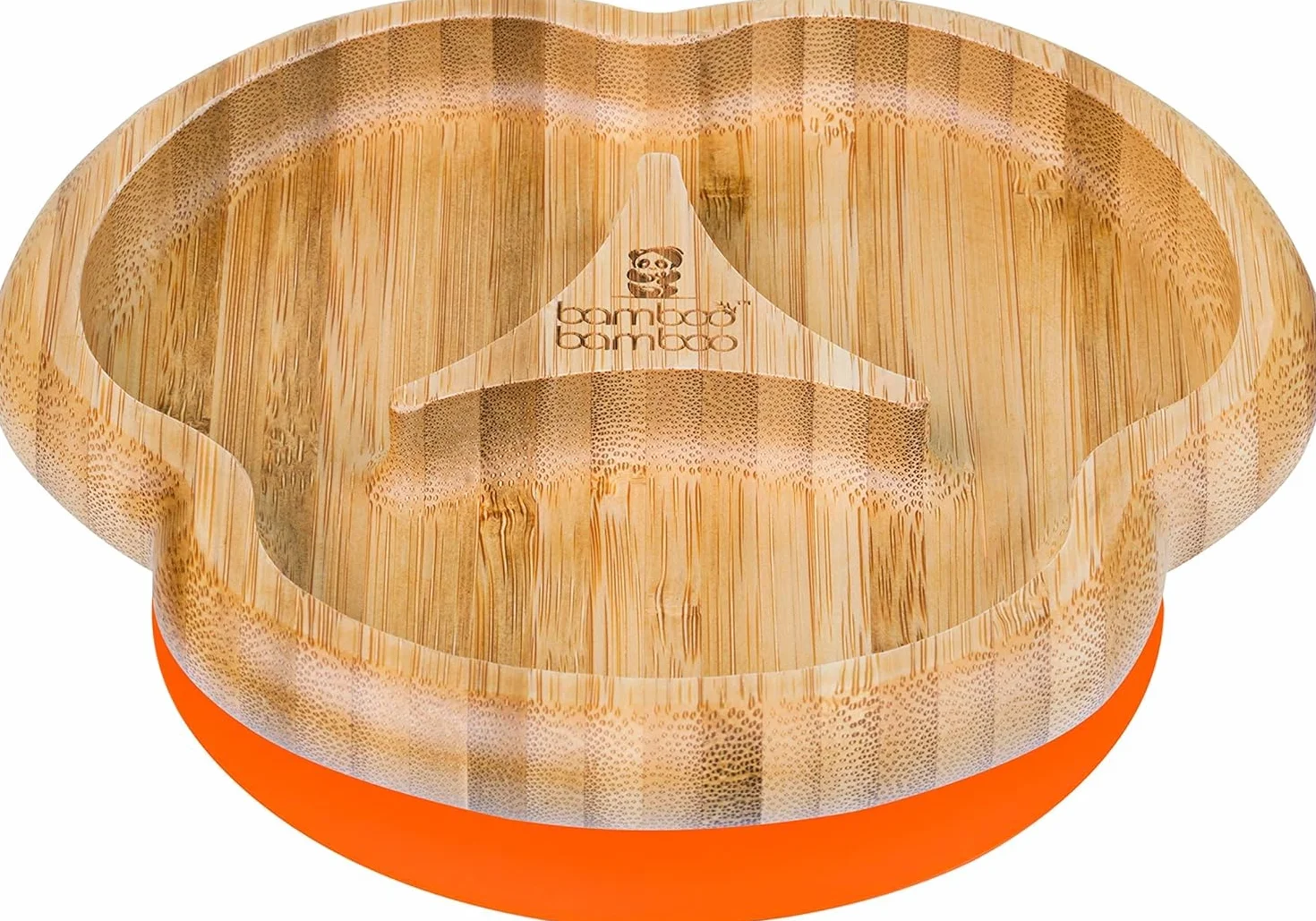 bamboo bamboo Talerz dla niemowląt i małych dzieci, talerz z przyssawką do karmienia i odstawienia, bambusowy talerz smakowy z bezpiecznym ssaniem, talerze z przyssawkami dla niemowląt od 6 miesięcy