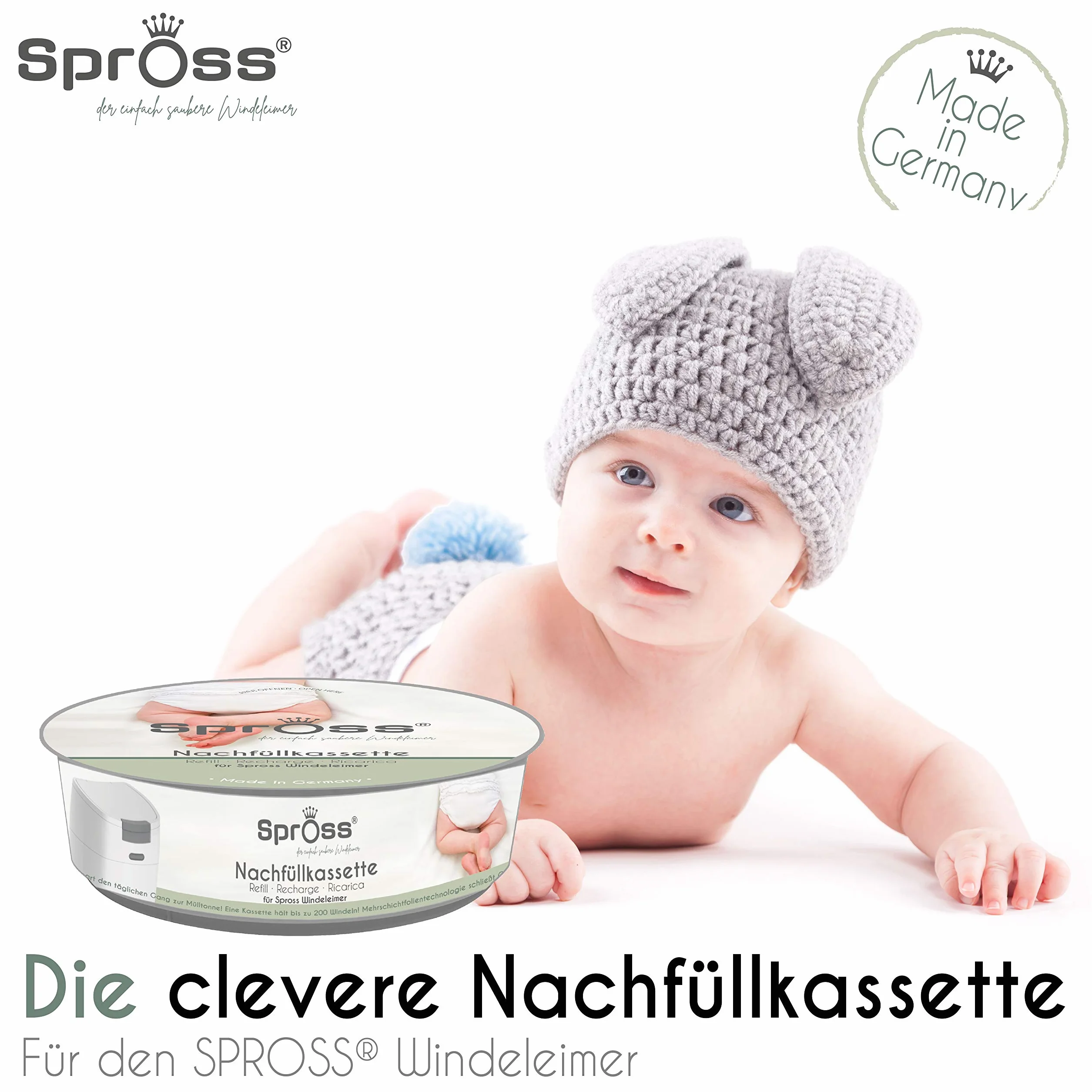 Spross Zestaw 6 wkładów do pojemnika na pieluchy