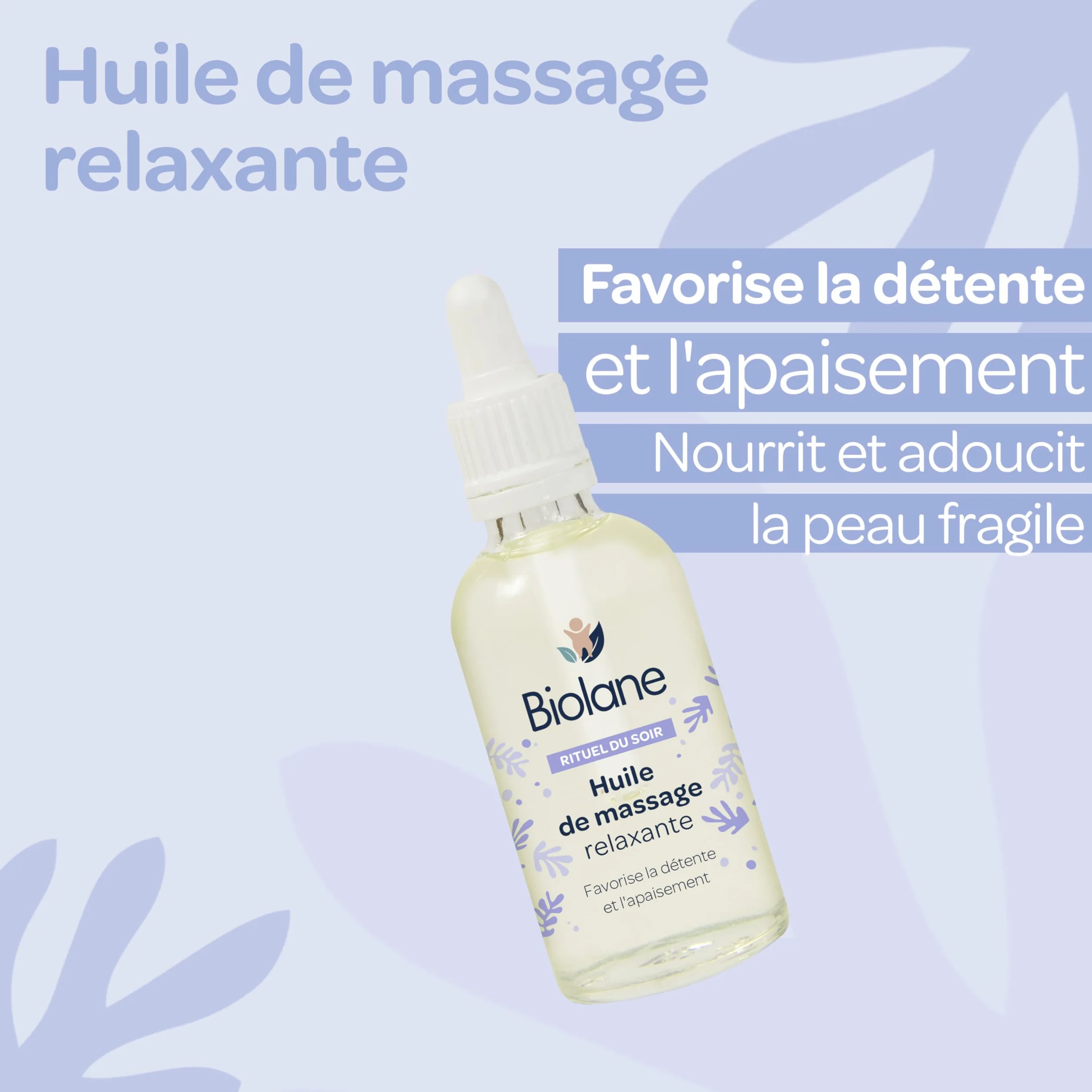 BIOLANE Olejek do masażu dla dziecka 50ml 99% naturalnych składników