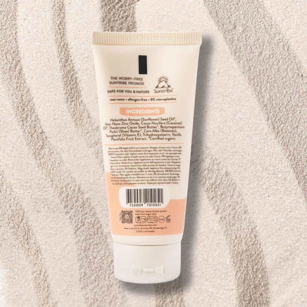 Suntribe Naturalny Mineralny Krem Przeciwsłoneczny Dla Dzieci Wanilia SPF 30 (100 ml)
