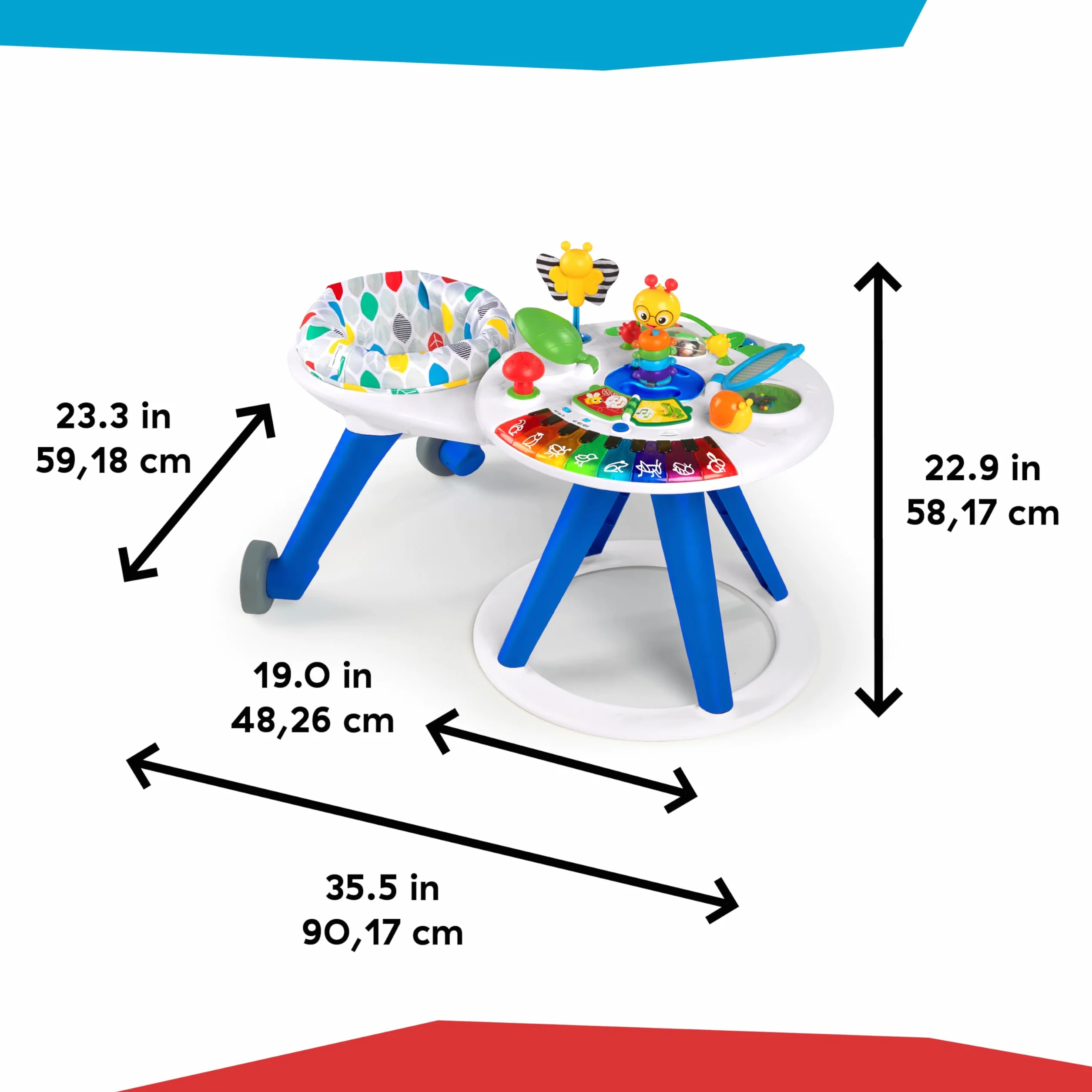 Baby Einstein 11311 Interaktywny Chodzik dla Dzieci ze Stołem, Wielokolorowy, Do 12 kg