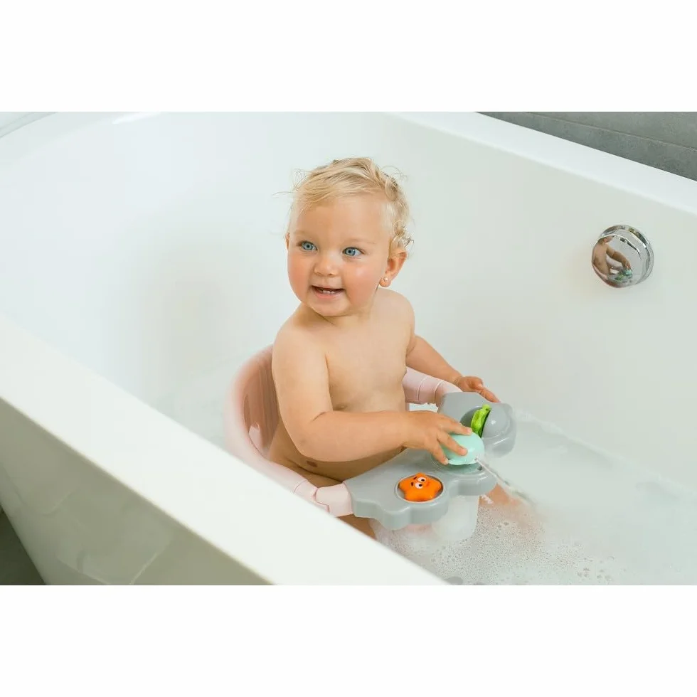 Fotelik do kąpieli dla niemowląt Interbaby | Mocowanie Przyssawki antypoślizgowe | Krzesło do kąpieli dla niemowląt Wygodne, bezpieczne, ergonomiczne | Fotel do kąpieli i prysznica dla niemowląt > 5