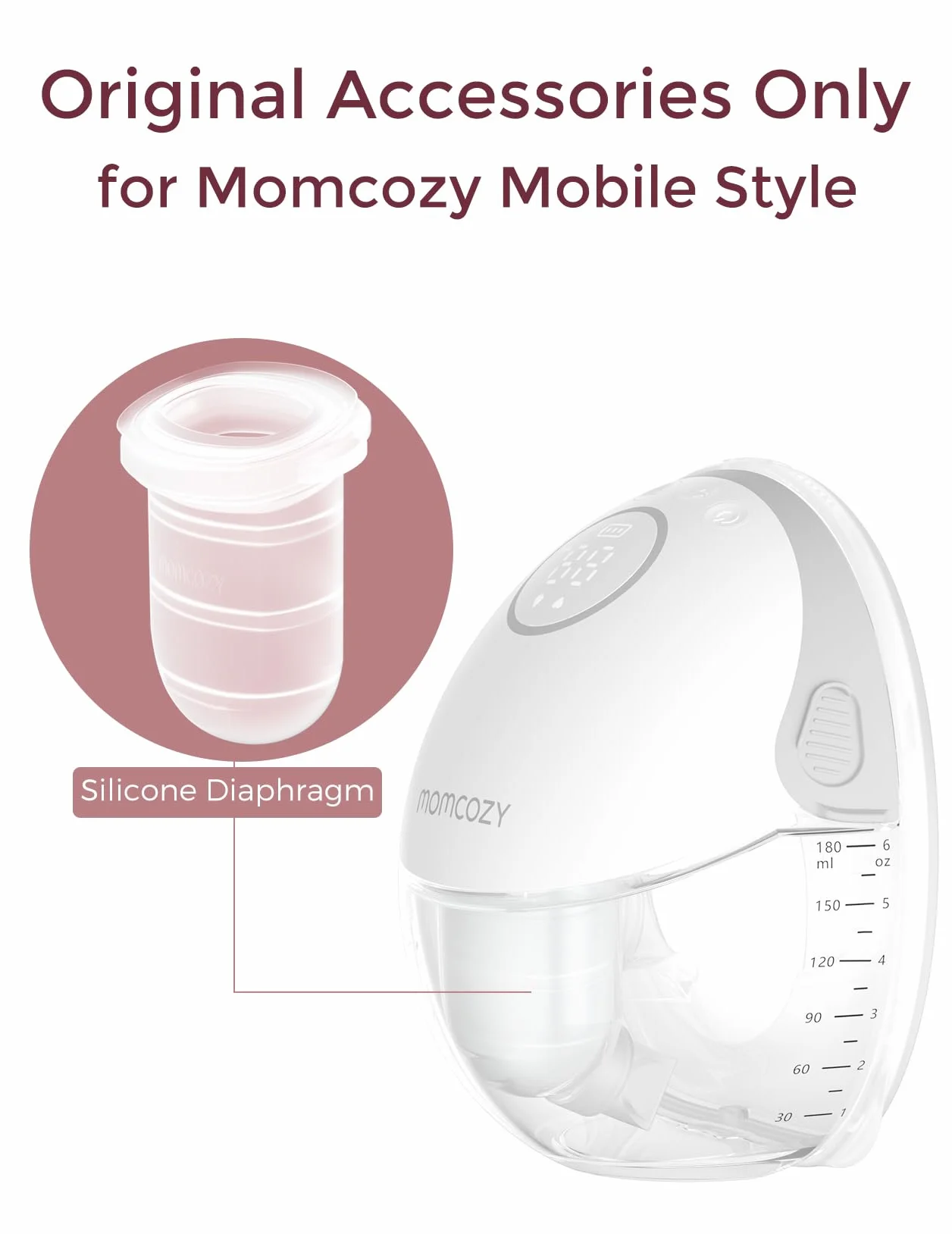 Momcozy Styl mobilny | Membrana M6, oryginalny styl mobilny | akcesoria zamienne do laktatora M6, 2 szt