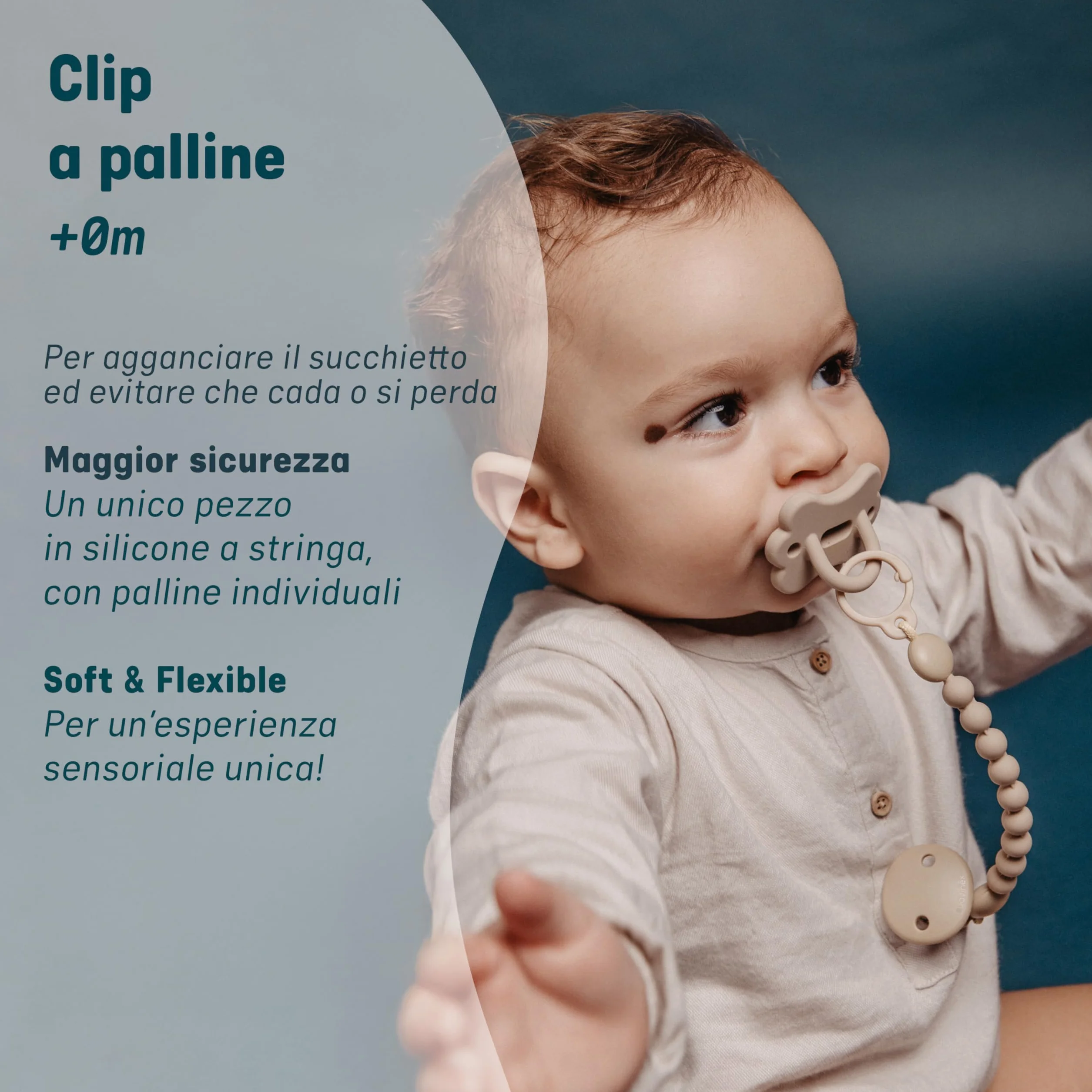 Suavinex, Silikonowa przypinka z klipsem, silikonowy smoczek z łańcuszkiem w jednym kawałku, +0 miesięcy, elastyczna i przyjemna w dotyku, kolor esencja, chili czerwony