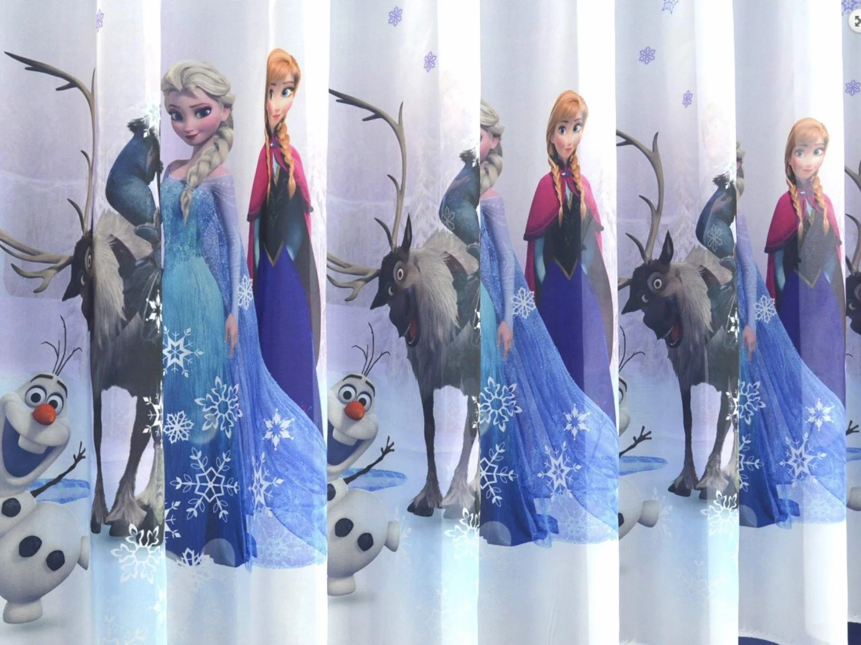 Firanki Królowa Lodu Kraina Lodu 225 cm Szerokość x 150 cm Długość Zasłona do pokoju dziecięcego Disney EISONIGIN