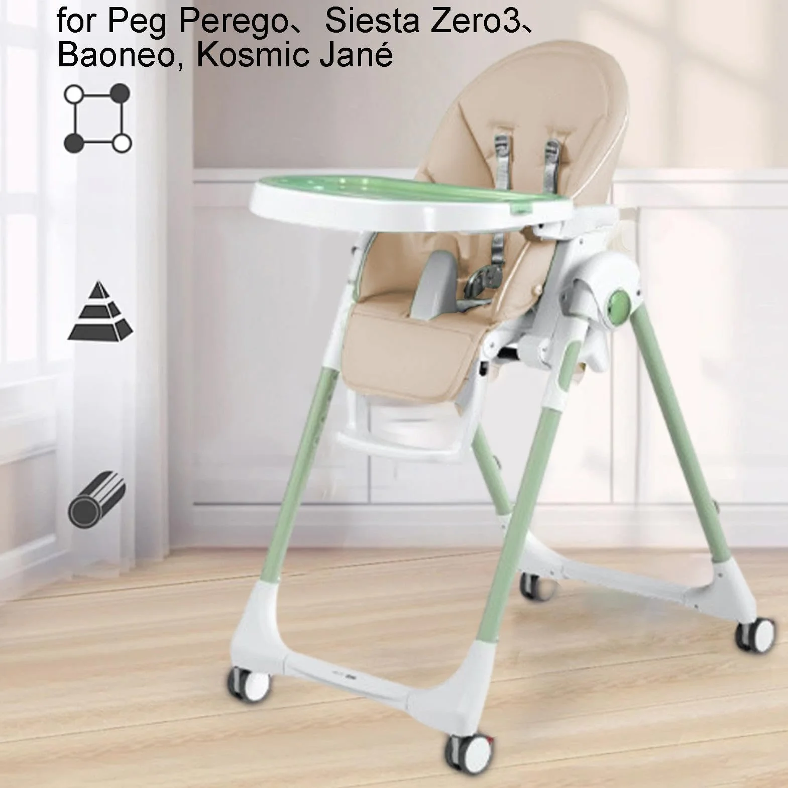 Baby Chair Seat Cover | Kids Dining Chairs Protector | High Chair Soft Padding | Kids High Seat Pad | Comfortable Chair Cushion | Waterproof & Stain-Resistant, for Preventing Messes During Mealtime