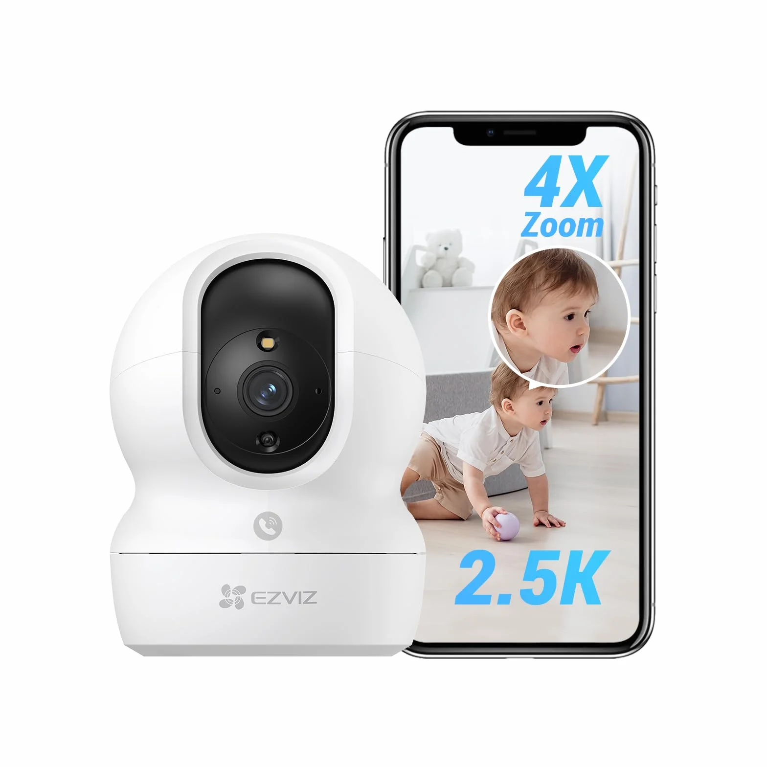 Kamera WiFi EZVIZ CP1 Pro 2k+ 4MP Obrotowa Niania Mikrofon Głośnik Detekcja