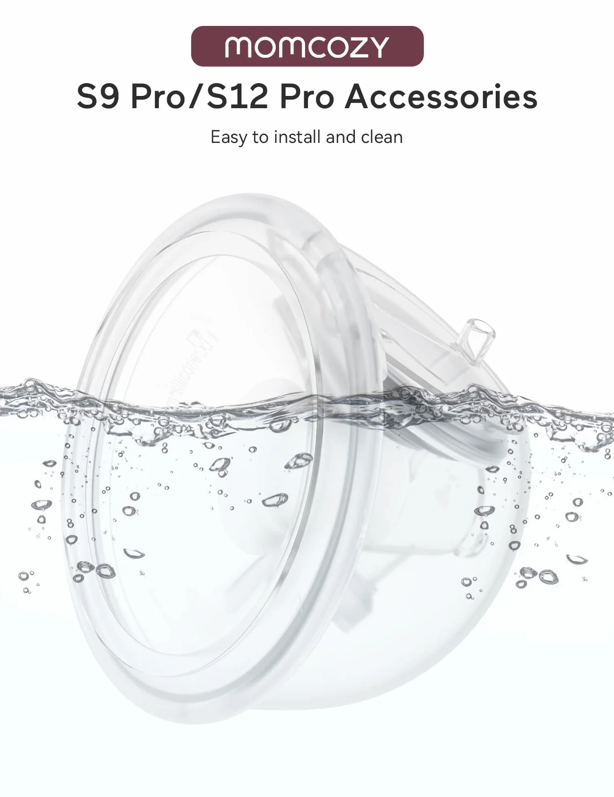 Momcozy Kompletny zestaw kolektorów do odciągania mleka do Momcozy S9 Pro/S12 Pro, NIE do S9/S12 Oryginalne akcesoria zamienne do laktatora S9 Pro/S12 Pro (180 ml, z podwójnie uszczelnionym kołnierzem