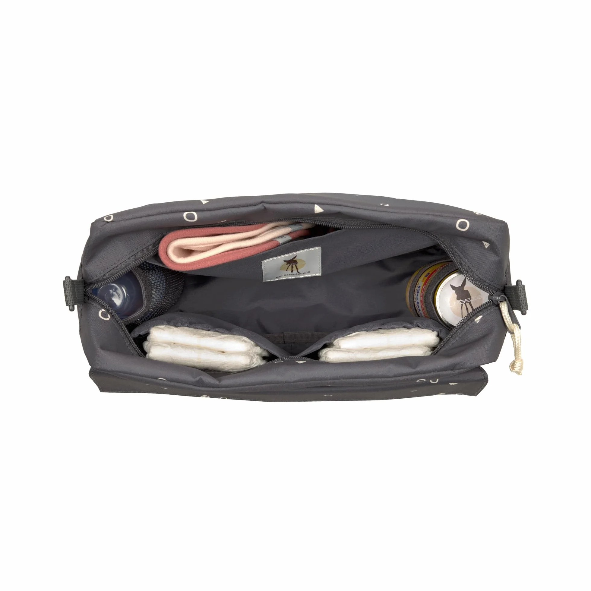LÄSSIG Organizer do wózka dziecięcego, torba na ramię, torba do wózka dziecięcego, w zestawie z mocowaniem do wózka dziecięcego/Casual Buggy Organizer Bag Blocks antracyt