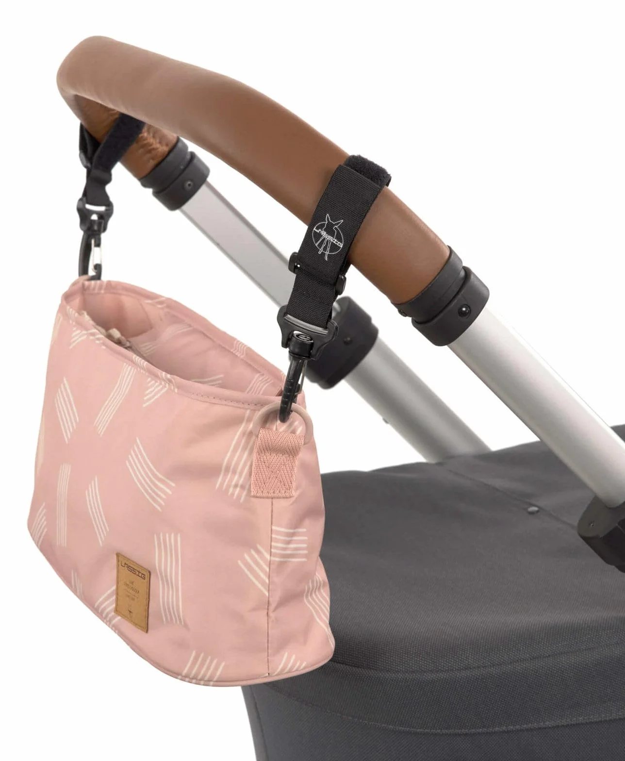 LÄSSIG Organizer do wózka dziecięcego Buggy Organizer Soft Stripes różowy