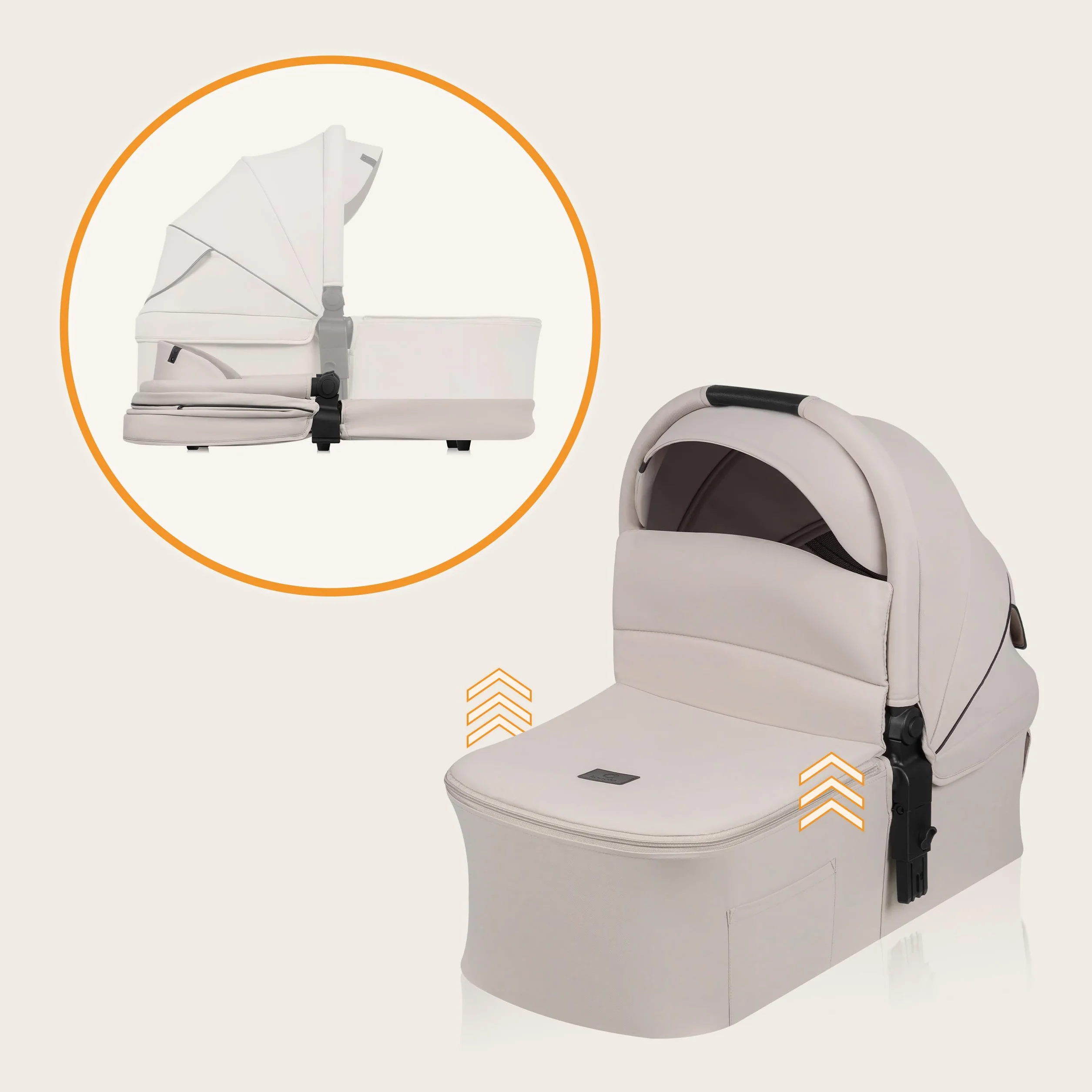 LIONELO AMBER PLUS 3w1 Wielofunkcyjny Wózek Dziecięcy od 0 do 4 lat do 22kg z Gondolą XL, Fotelik Samochodowy do 13kg, Regulacja Oparcia, Duże Terenowe Koła 360° Budka XXL