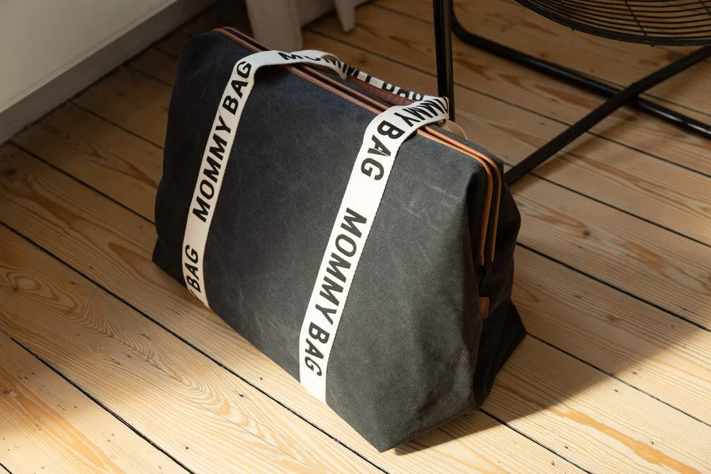 Childhome, Mommy Bag, torba na pieluchy, dla kobiet w ciąży, torba podróżna, duża pojemność, mata do przewijania, regulowany pasek na ramię, izolowana kieszeń, przejście na walizkę, kolekcja podpisów