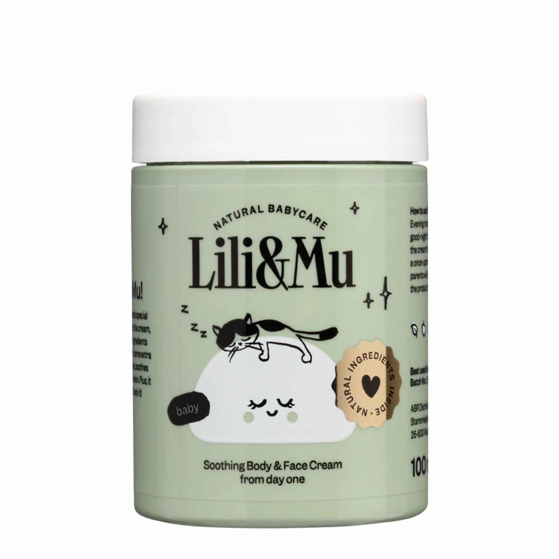Lili&Mu Baby Krem nawilżający do twarzy i ciała 100 ml z masłem shea i ekstraktem z kwiatów nagietka