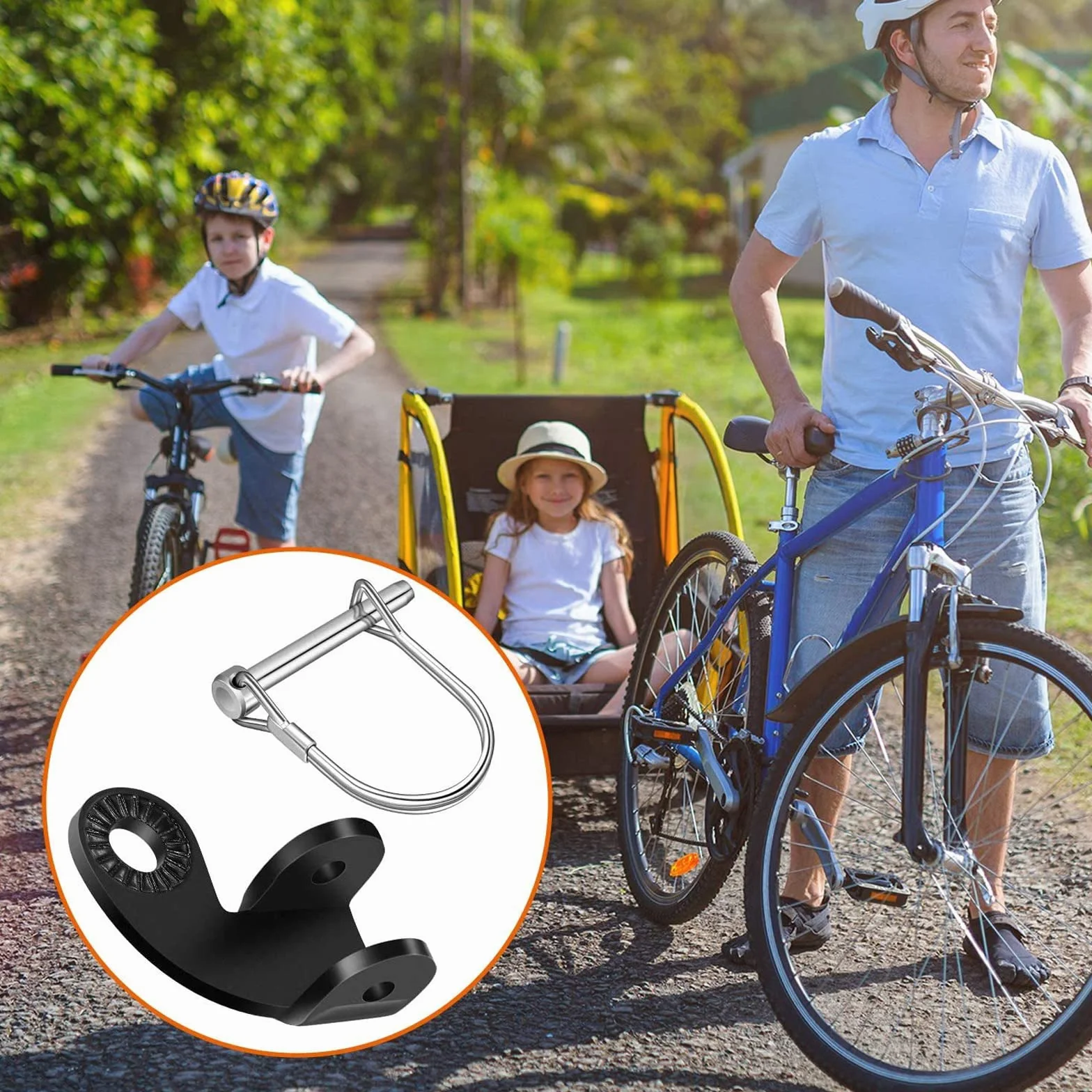 12,2 mm Przyczepa Rowerowa, Sprzęgło dla Dzieci, Ładunku i Zwierząt Domowych - Adapter Akcesoria Kompatybilne ze Sprzęgłem Burley