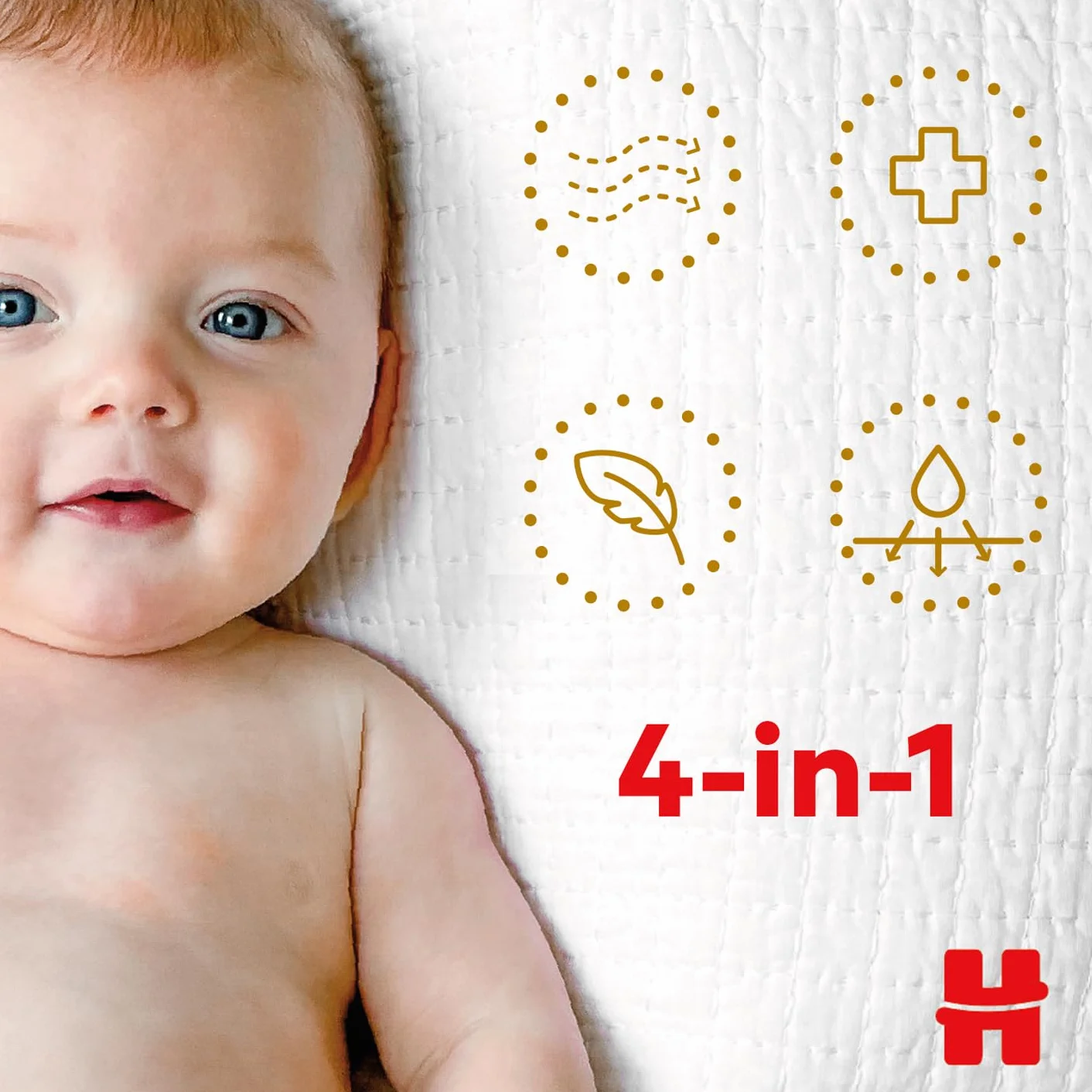 Huggies Extra Care Pieluchy rozmiar 3, (6-10 kg) 144 szt.