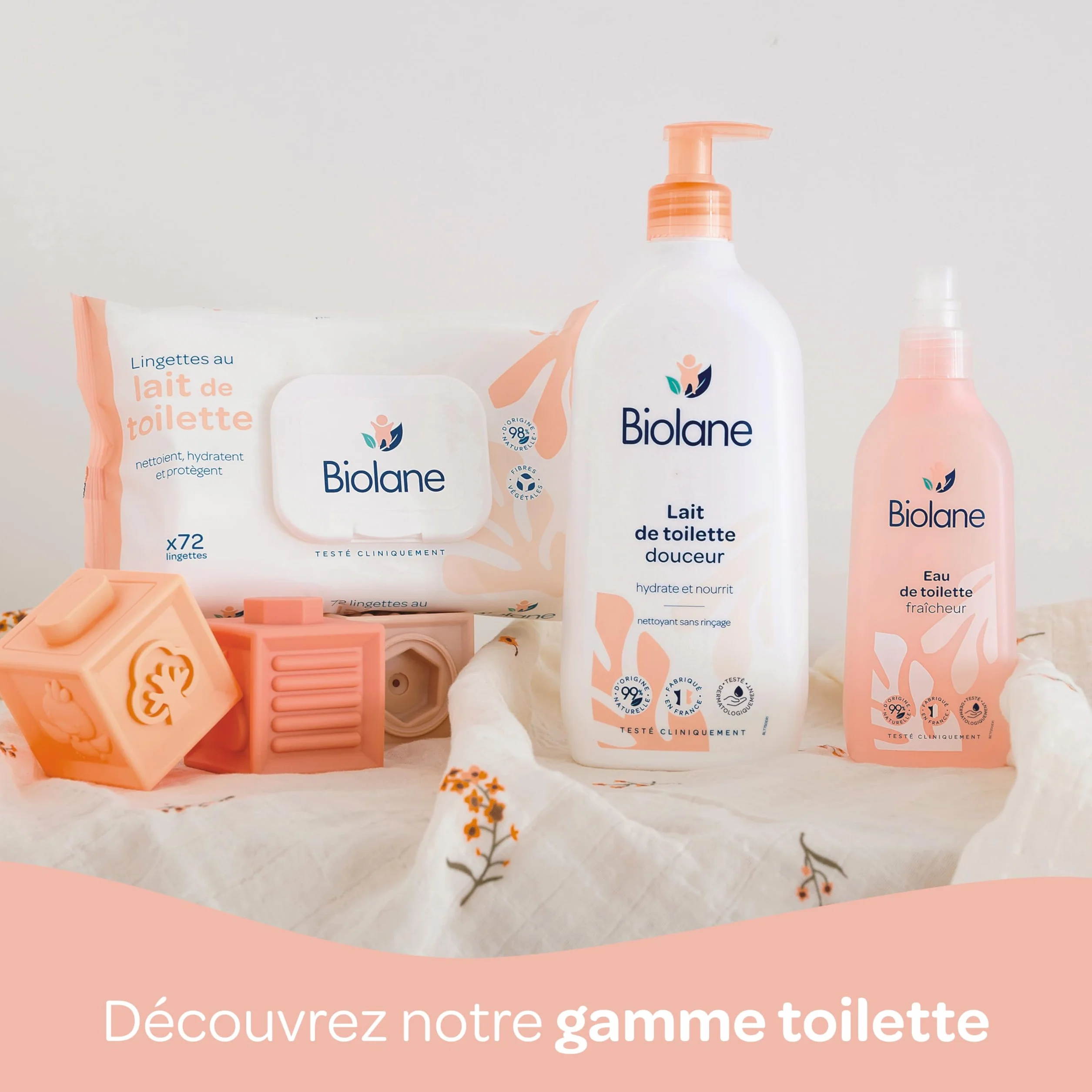 BIOLANE - Mleko toaletowe 750ml - Dziecko - Nowe opakowanie - Czyści twarz, ciało i siedzisko - bez spłukiwania - Miękkie i łagodzące - 99% pochodzenia naturalnego - Wyprodukowano we Francji