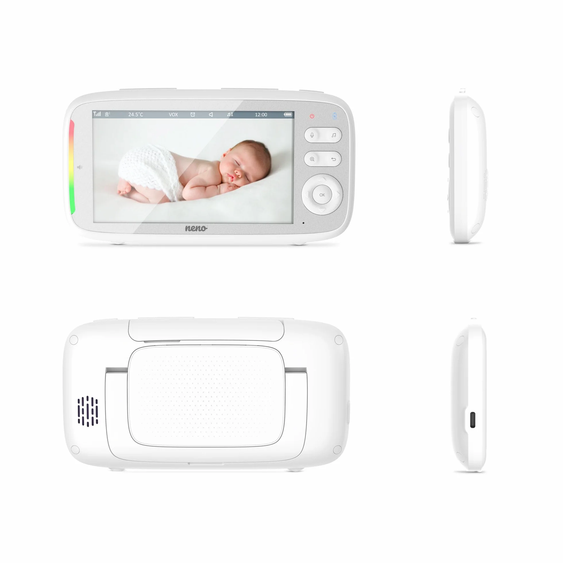 NENO Vista WiFi Baby Monitor Full HD 5" LCD Zasięg 50 m Noktowizor
