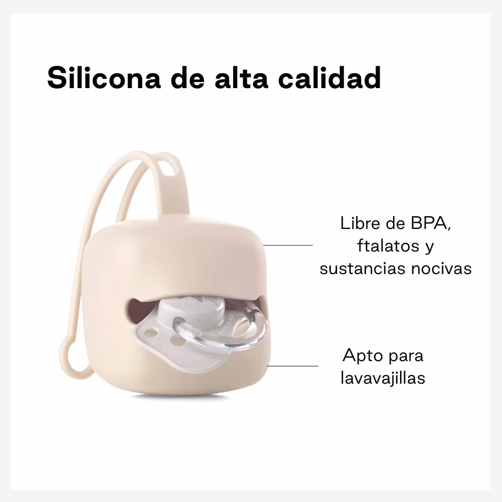 Silikonowe pudełko na smoczki Jané 2 smoczki bez BPA