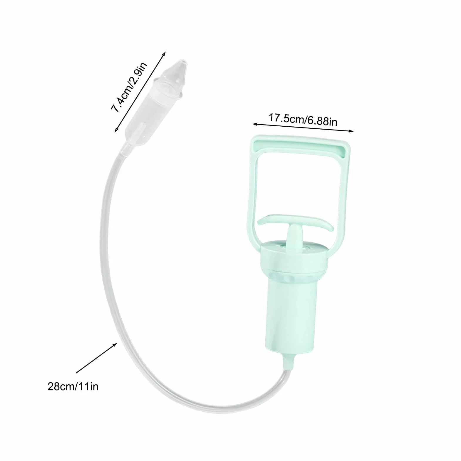 Portable Baby Nasal Aspirator, Hand Powered Nose Sucker, Strong Suction Pump for Congestion Relief, Comfortable Mucus Remover for Babies, Kids, and Adults