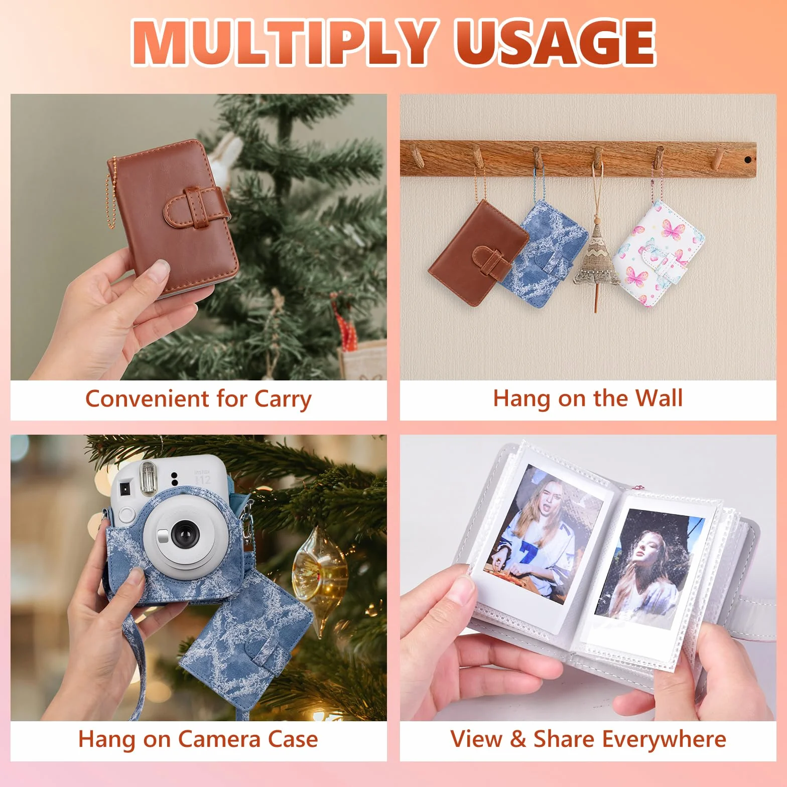 Mini album fotograficzny 28 kieszeni kompatybilny Fujifilm Instax 2x3 Films Mini 12 70 7s 8 8+ 9 11 40 50s 90 99
