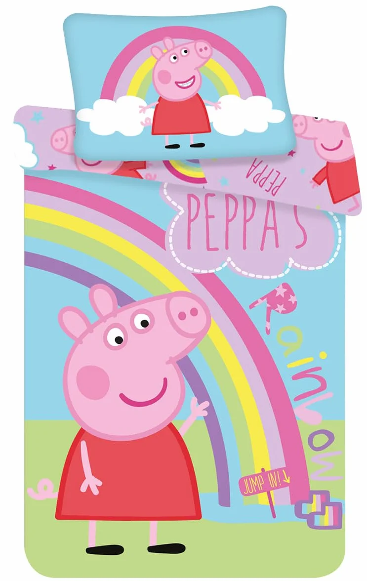Jerry Fabrics PEP016 Pościel dla niemowląt Świnka Peppa 100 x 135 cm