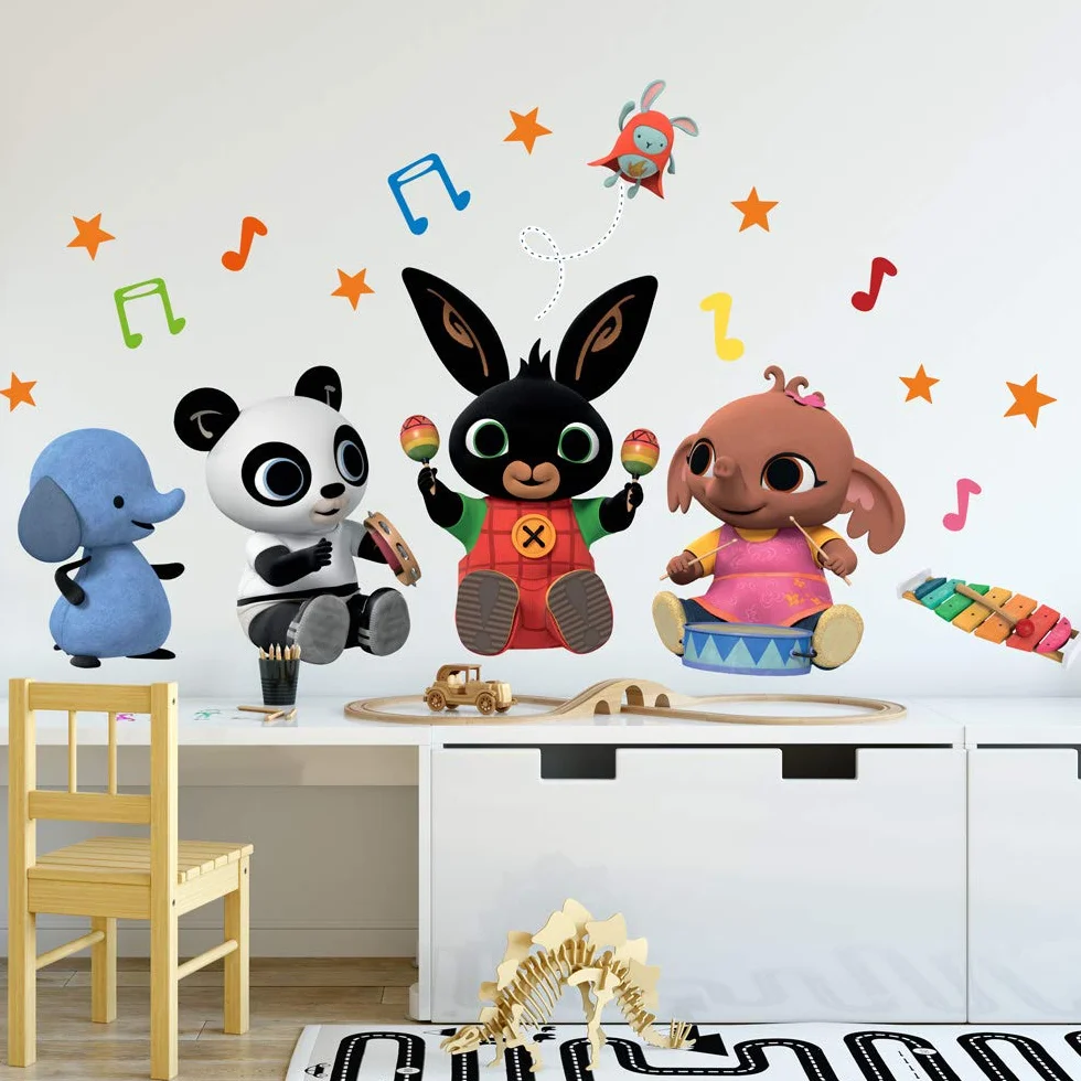 Naklejki Ekologiczne Hipoalergiczne Ścienne dla Dzieci Bing Cartoon Flop Pando Sula Noworodek Dekoracja Tapeta