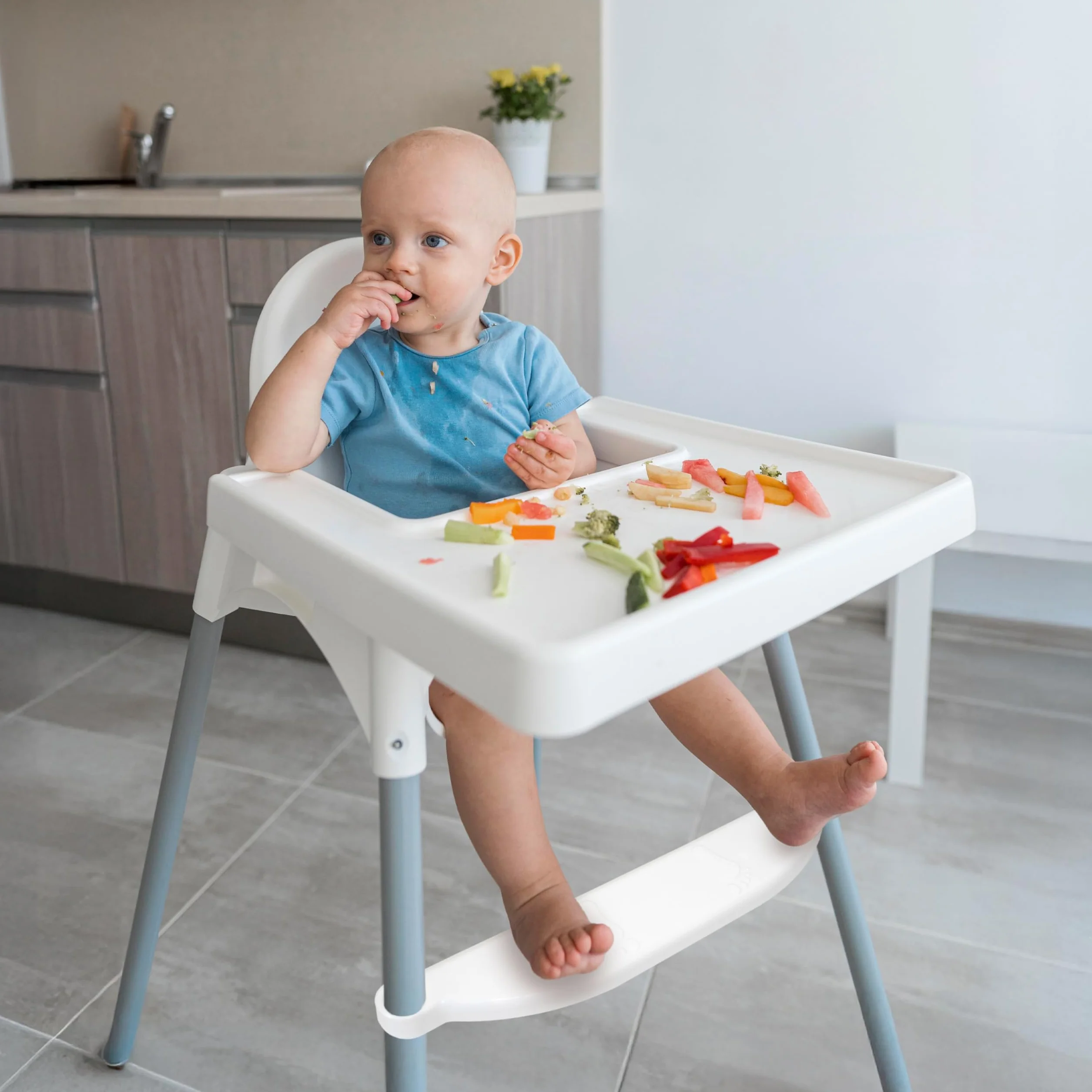 pas bezpieczeństwa do wysokiego krzesełka, 1 zestaw, w kolorze czarnym, kompatybilny z IKEA ANTILOP i IKEA LANGUR, ochrona dla dzieci rosnącego, 3-punktowy system pasów