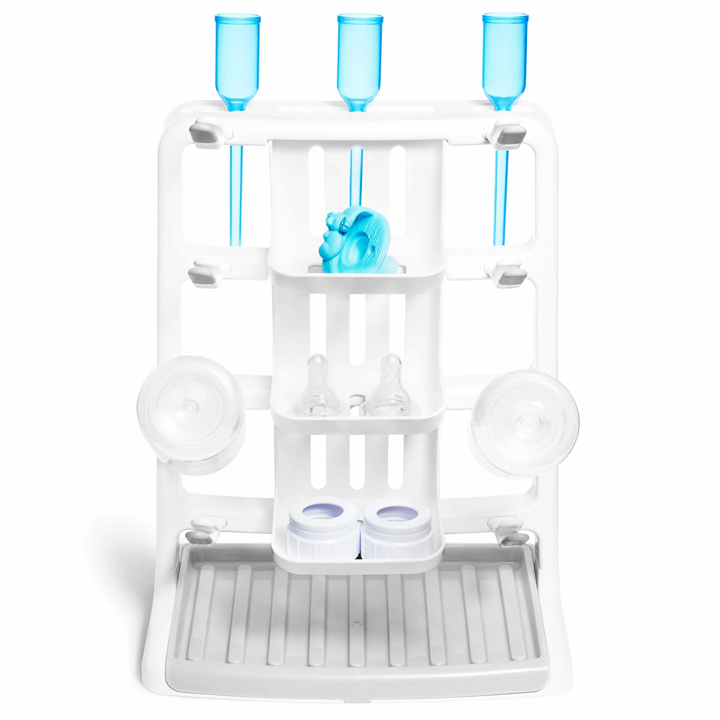 Munchkin Tidy Dry Space Saving Baby Bottle Drying Rack, White, 1 Count (Pack of 1)