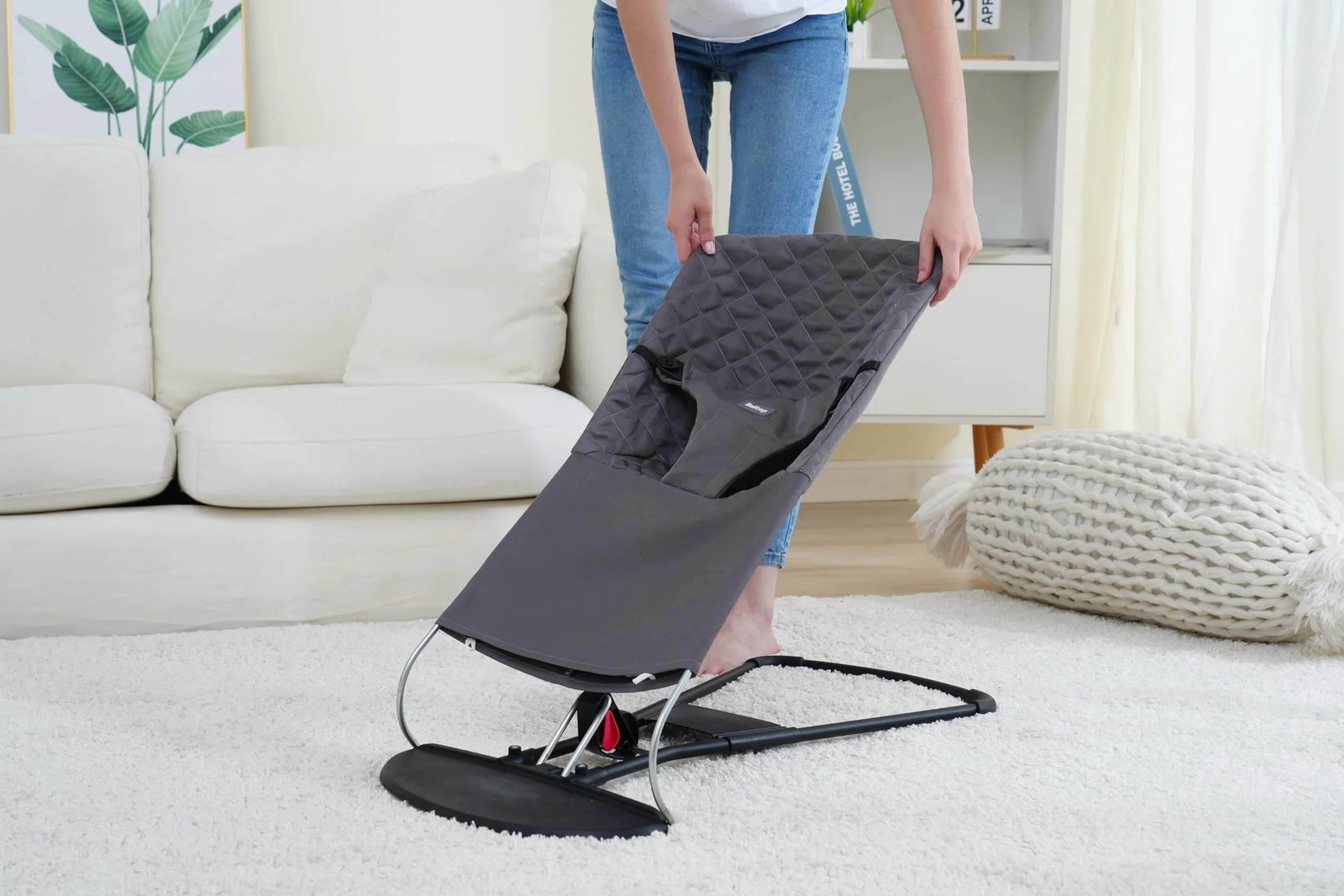 Beltop siedzisko hipoalergiczne do Babyjorn Bouncer Balance Bliss tkanina poliestrowa szare