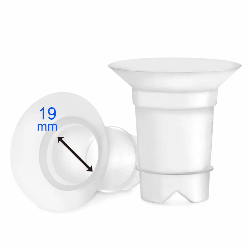 Maymom wkładka do lejka 19 mm, kompatybilna z Medela i Spectra 24 mm, do Freestyle oraz Momcozy S9 S11 S12, pasuje do kubków 24 mm