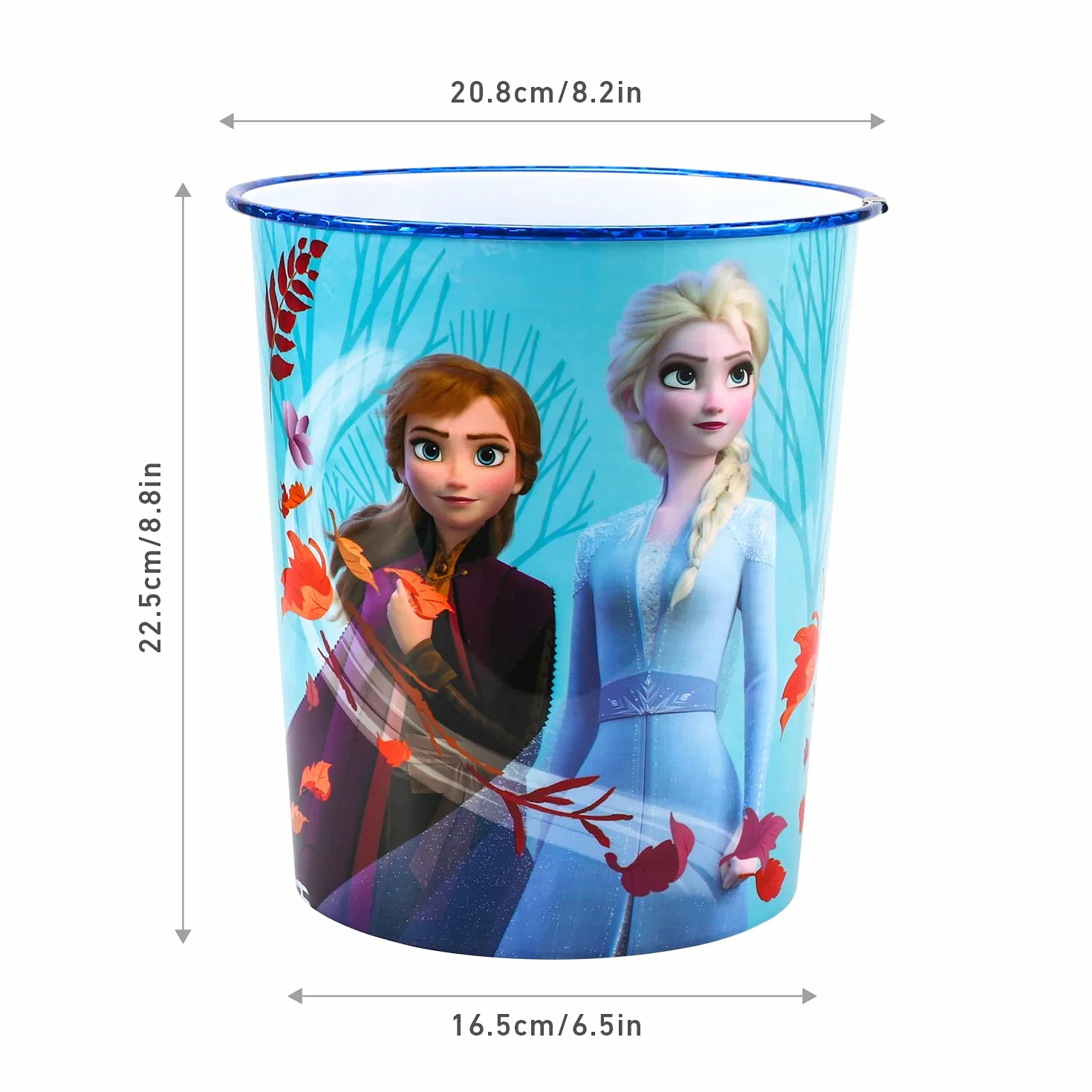 Stor Metalowy kosz na śmieci dla dzieci | FROZEN II BLUE FOREST