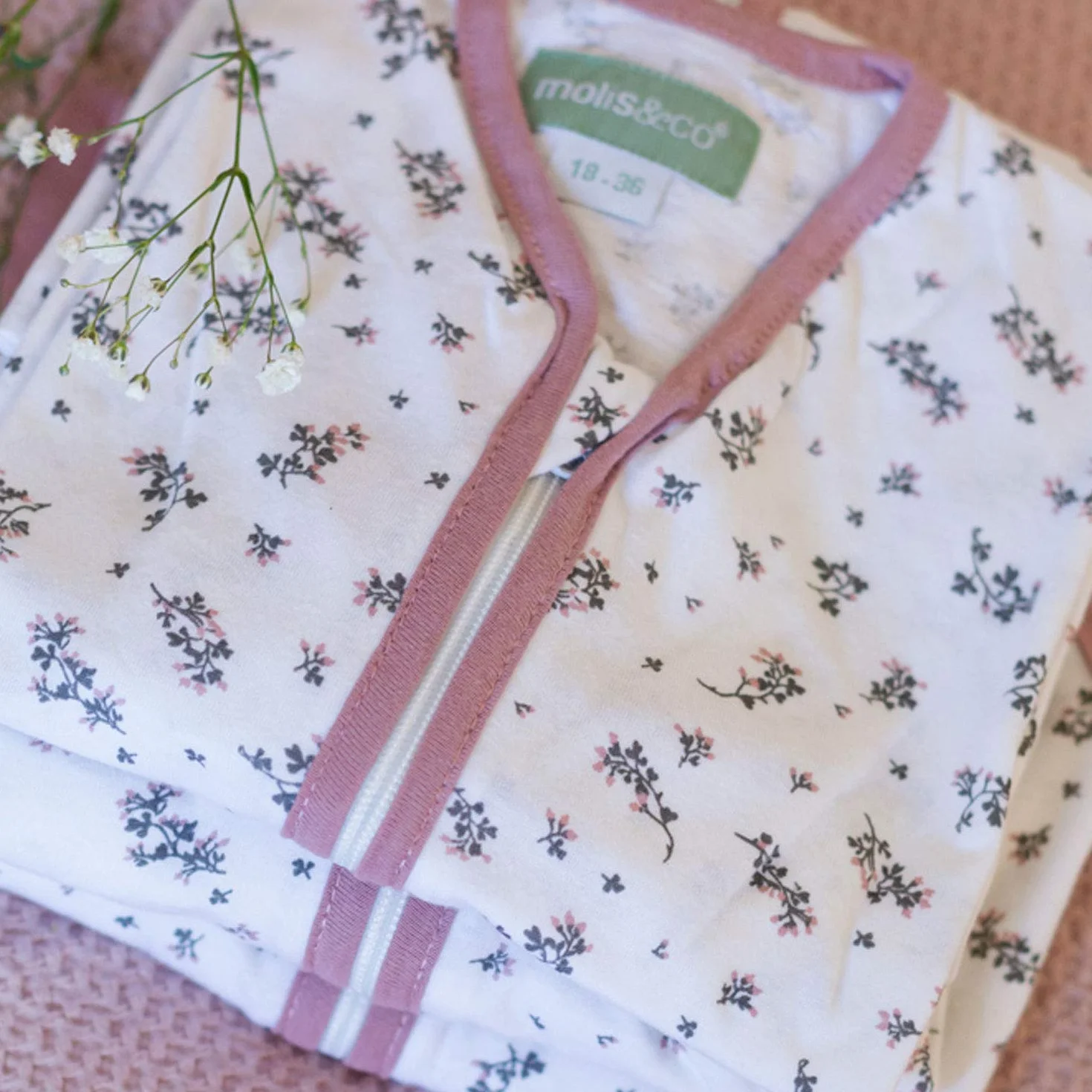 molis&co. Śpiworek dla dzieci: 0,5 TOG. Idealnie nadaje się na lato. 100% bawełna (Oeko-TEX 100).