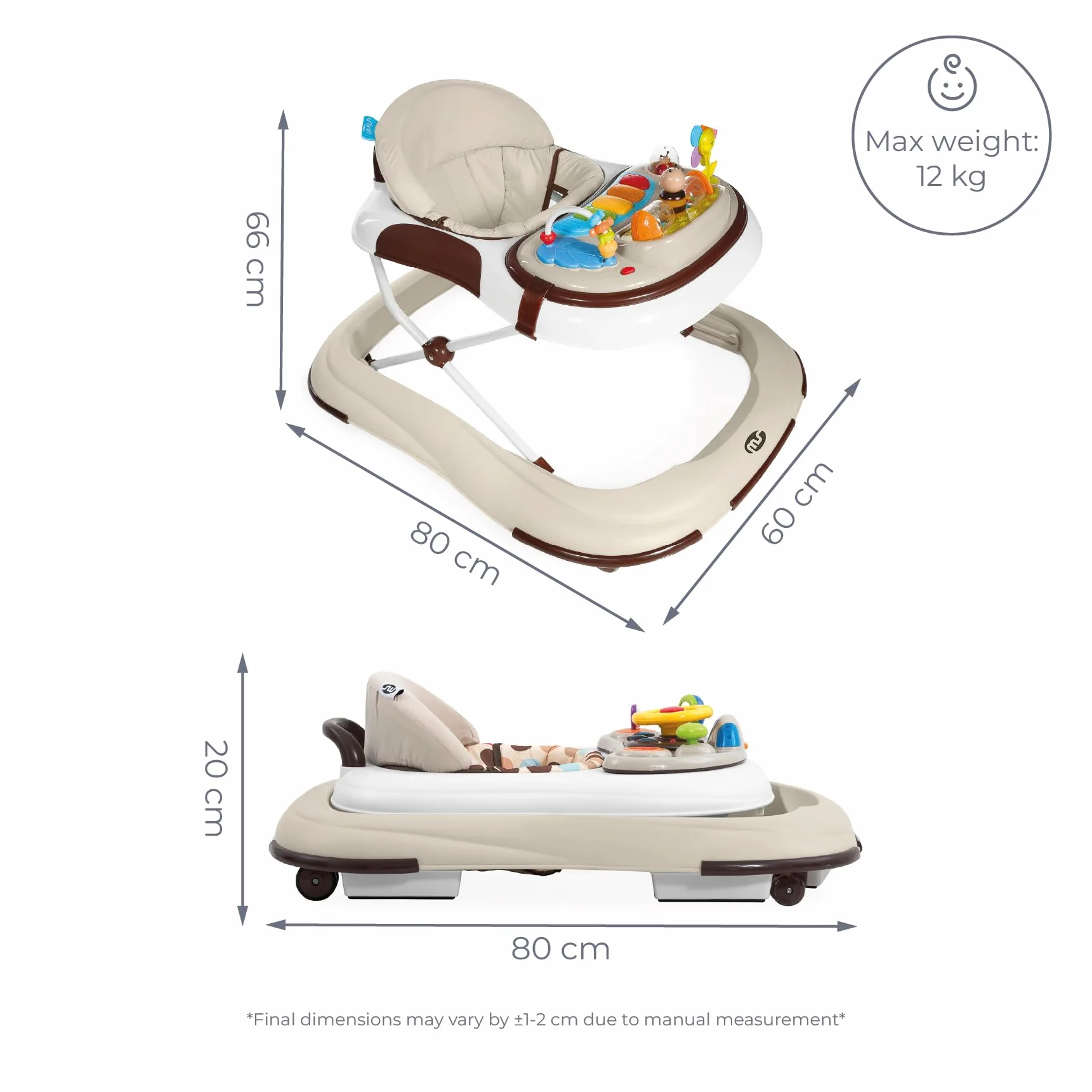 Innovaciones MS 428 Rollator Basic Plus, beżowy