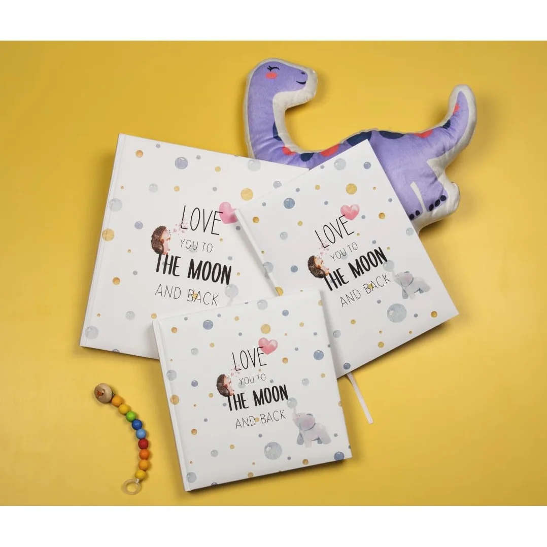 Hama Album dla niemowląt "To The Moon" (album fotograficzny dla niemowląt z 60 stronami dla dziewcząt i chłopców, fotoksiążka dla dzieci na ok. 300 zdjęć, album fotograficzny do samodzielnego