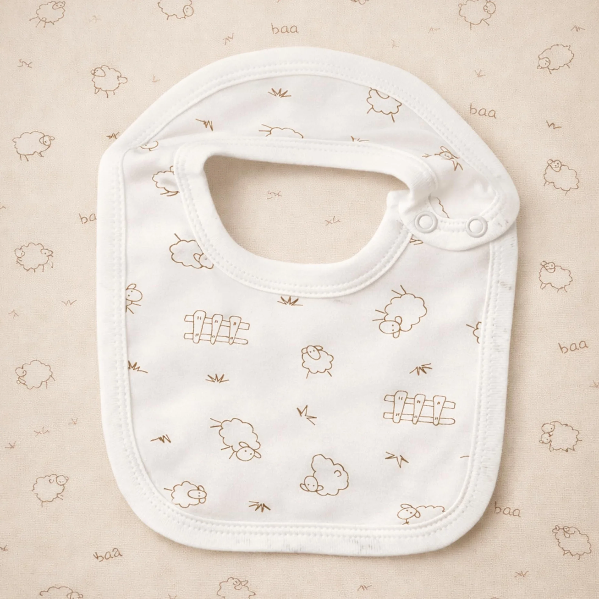 Zestaw prezentowy dla noworodków 6-częściowy 100% bawełna naturalna Oeko-Tex miękki unisex niemowlęta 0–4 miesiące Jagnięce