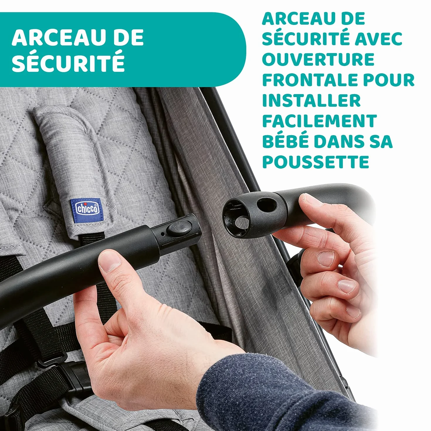 Chicco Trolley Me Lekki Wózek Spacerowy Dla Dzieci od Urodzenia do 15 kg, Rozkładane Oparcie, Składany jak Walizka, Kompaktowy Po Złożeniu, Koszyk, Okrycie Przeciwdeszczowe, Powiększana Budka
