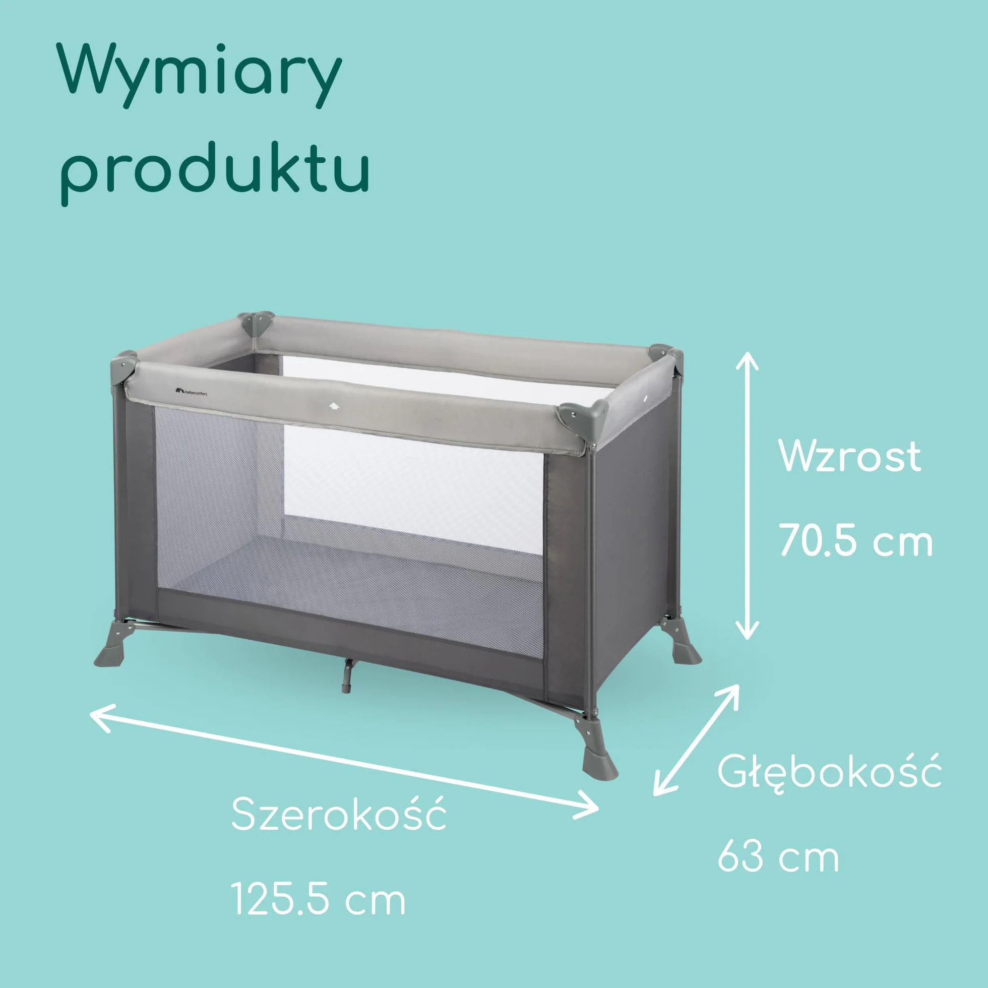 Bebeconfort Soft Dreams Łóżeczko kempingowe 0-15 kg 60x120cm Grey Mist