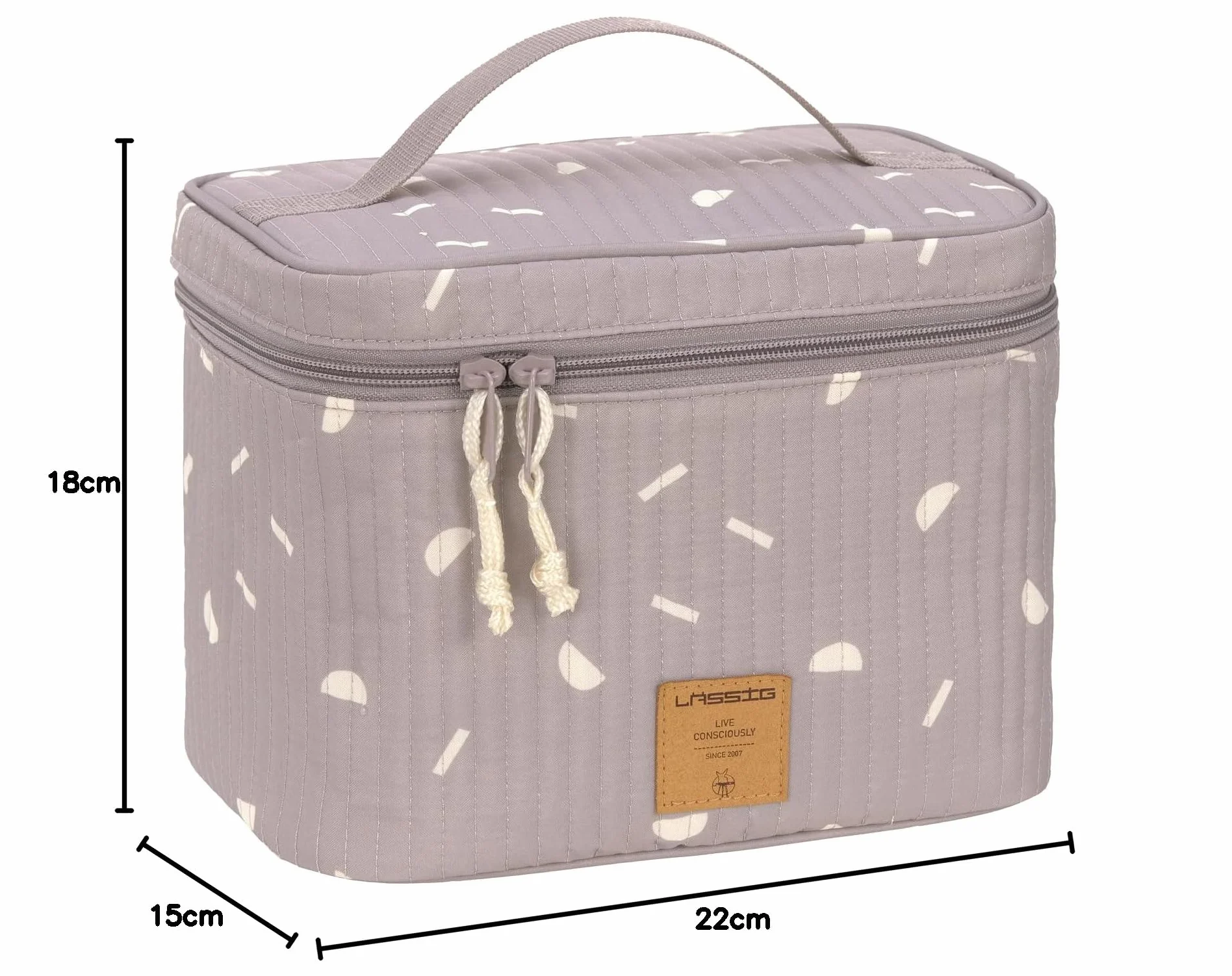 LÄSSIG Organizer do przewijania pieluch do noszenia/Casual Przedszkole Caddy To Go Blocks Taupe