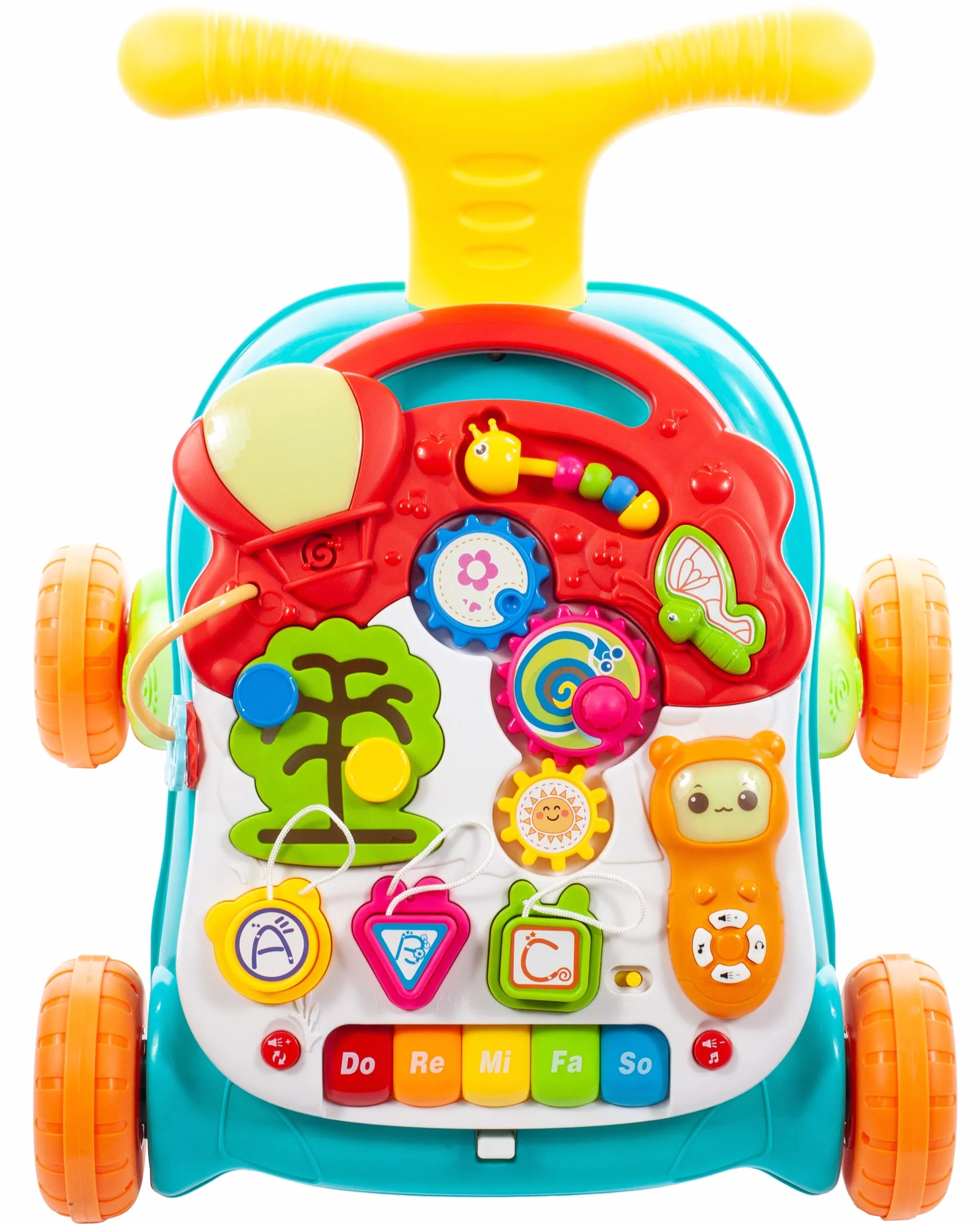 MalPlay 5901924216421 Chodzik Pchacz 5W1 Kolorowy ,Wielokolorowy