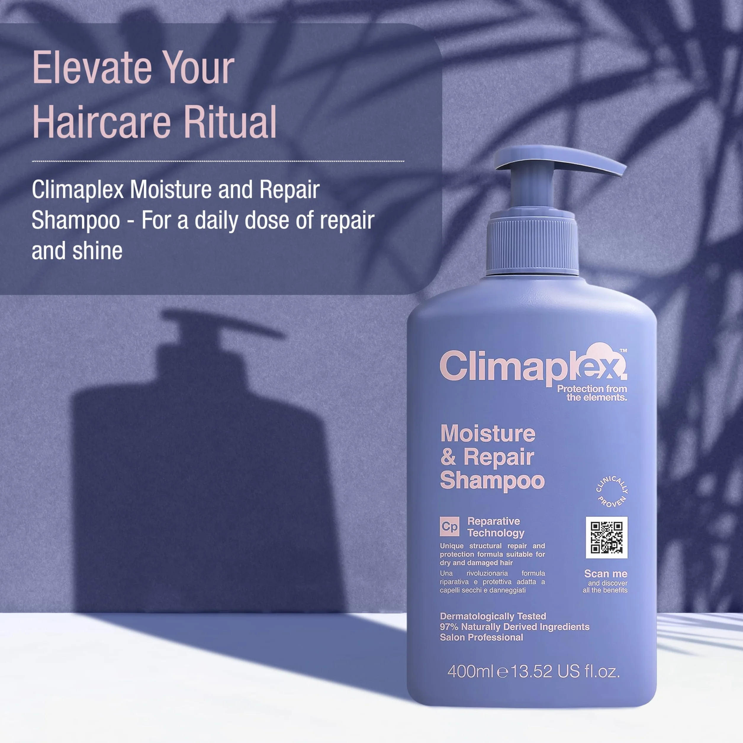 Moisture and Repair Shampoo by Climaplex for Unisex - 13.52 oz Shampoo