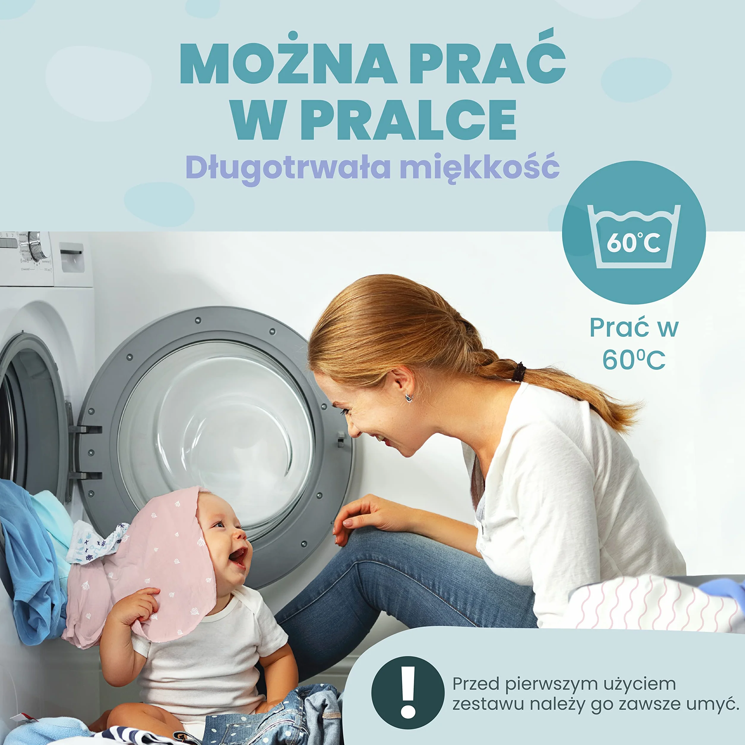 Zestaw 2 x 100% Bawełniane Prześcieradła z Gumką - 1 x 100% Wodoodporny Pokrowiec na Materac - Zestaw 3-55x90cm - Różowy